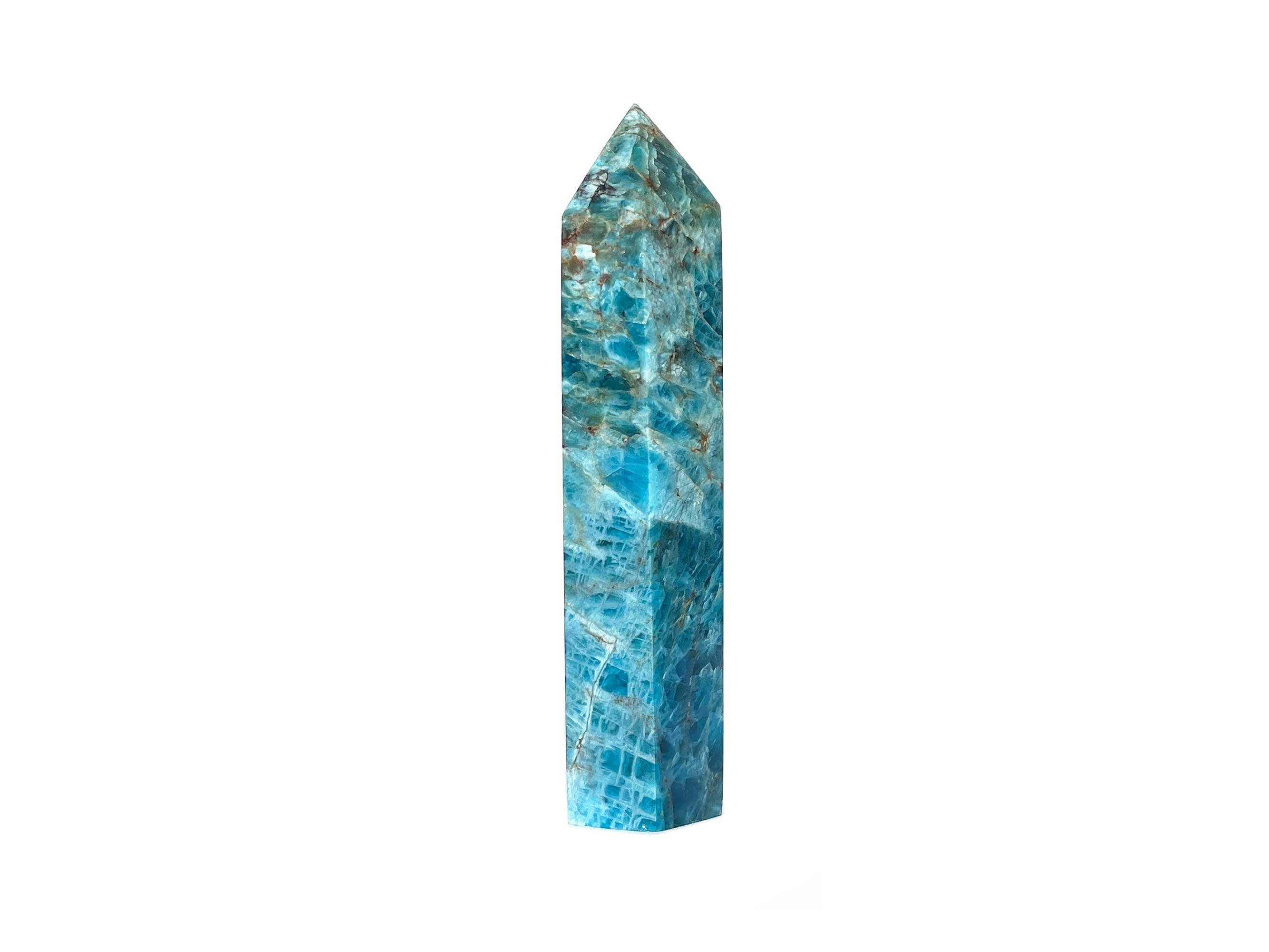Buy Online Latest and Unique Blue Apatite Crystal Tower Point | Shop Best Spiritual Items - The Mystical Ritual