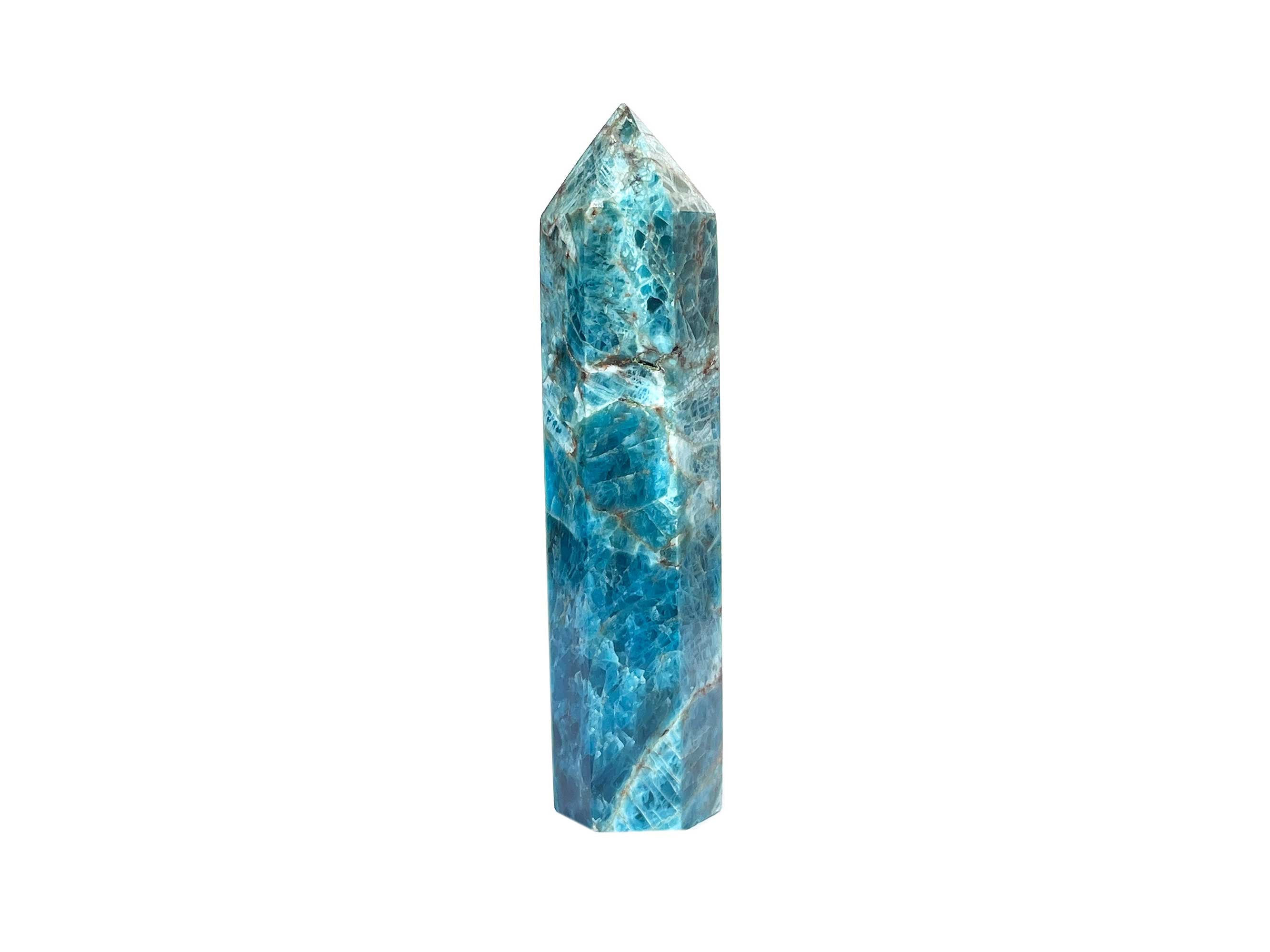 Buy Online Latest and Unique Blue Apatite Crystal Tower Point | Shop Best Spiritual Items - The Mystical Ritual