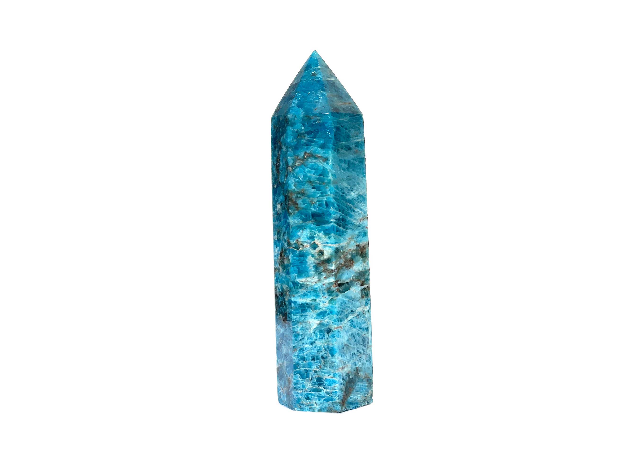 Buy Online Latest and Unique SOLD - Blue Apatite Crystal Tower Point | Shop Best Spiritual Items - The Mystical Ritual