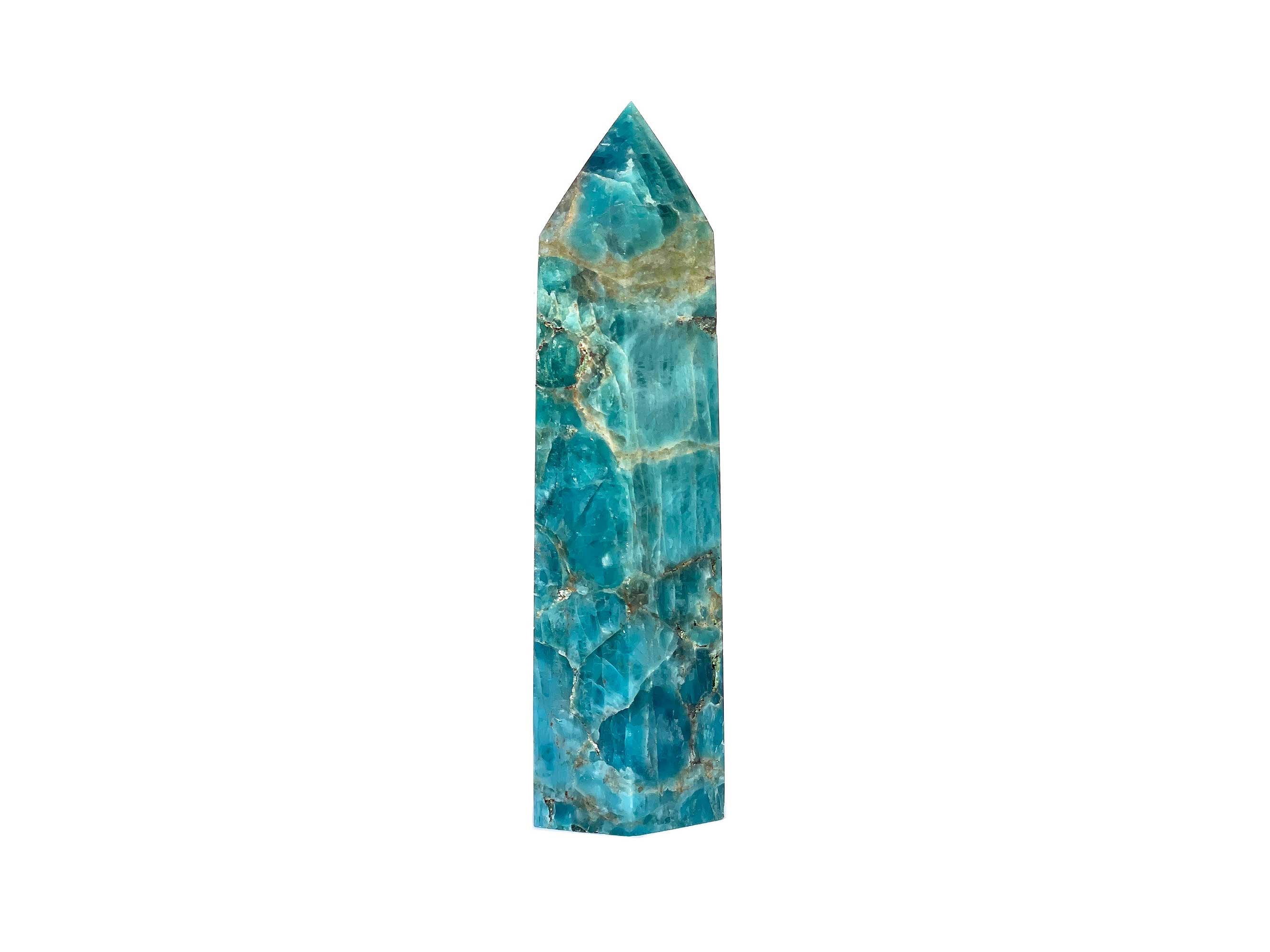 Buy Online Latest and Unique Blue Apatite Crystal Tower Point | Shop Best Spiritual Items - The Mystical Ritual