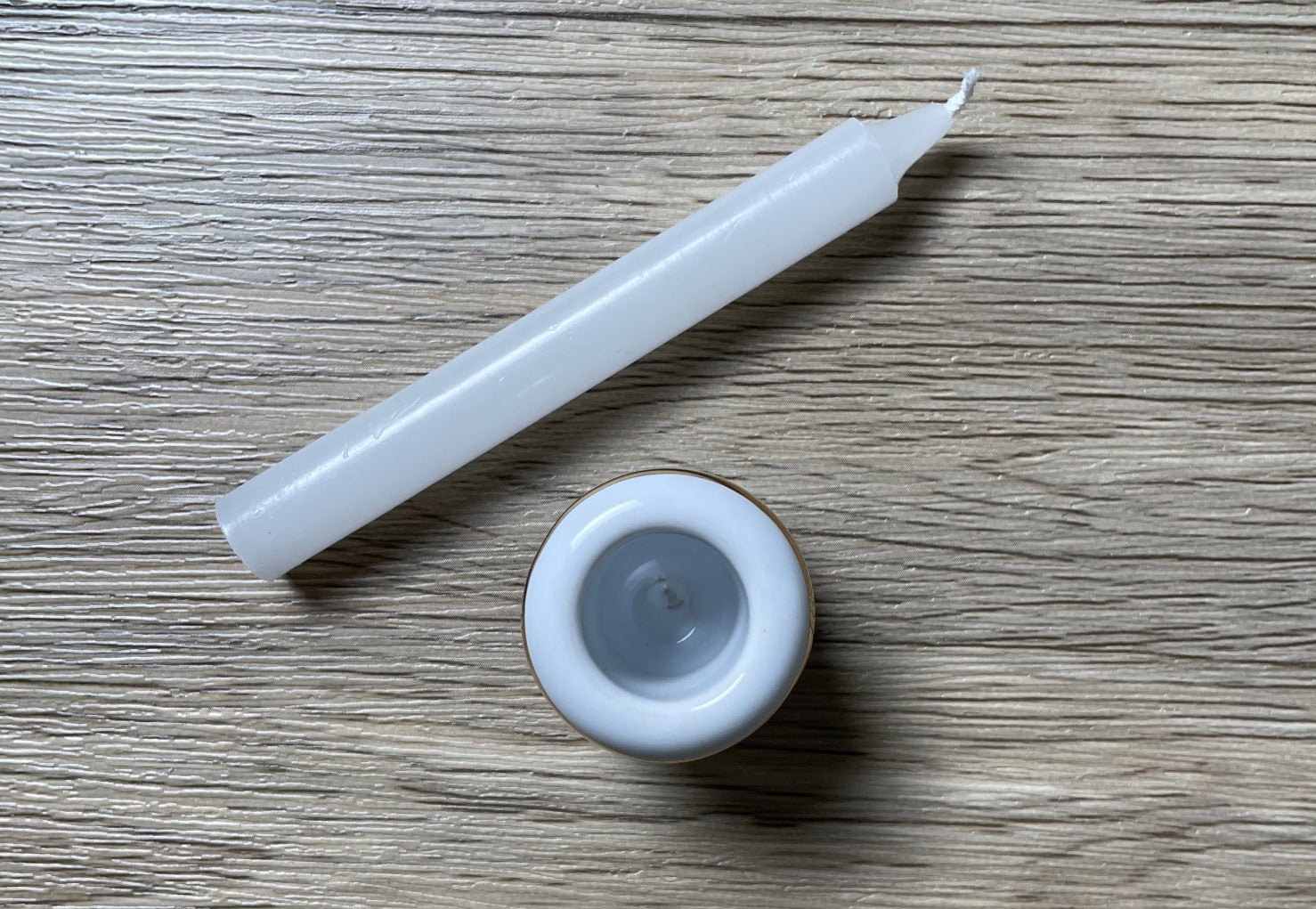 Buy Online Latest and Unique White Chime Candle Holder - Ceramic with Gold Band | Shop Best Spiritual Items - The Mystical Ritual