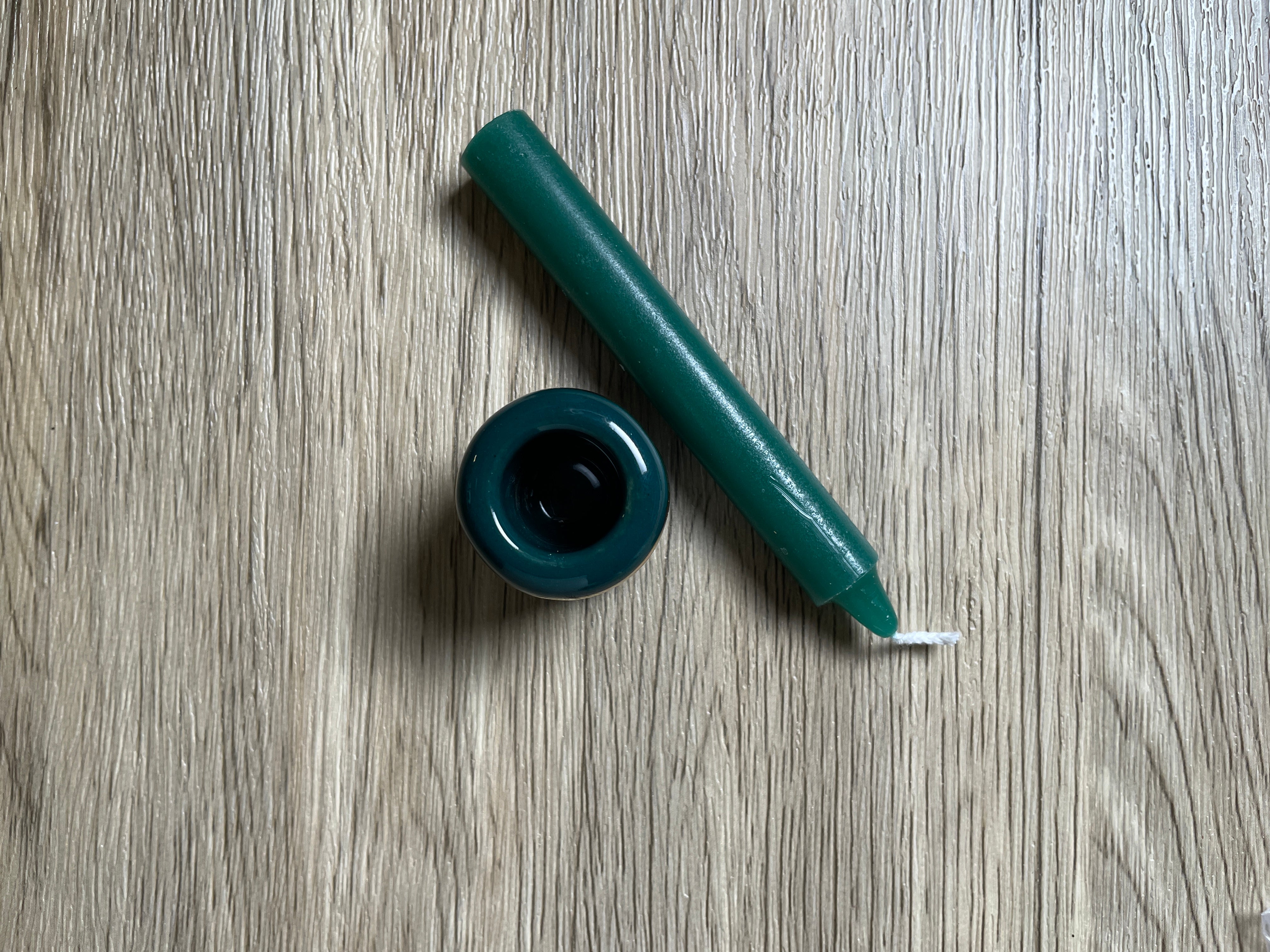 Buy Online Latest and Unique Green Chime Candle Holder - Ceramic with Gold Band | Shop Best Spiritual Items - The Mystical Ritual
