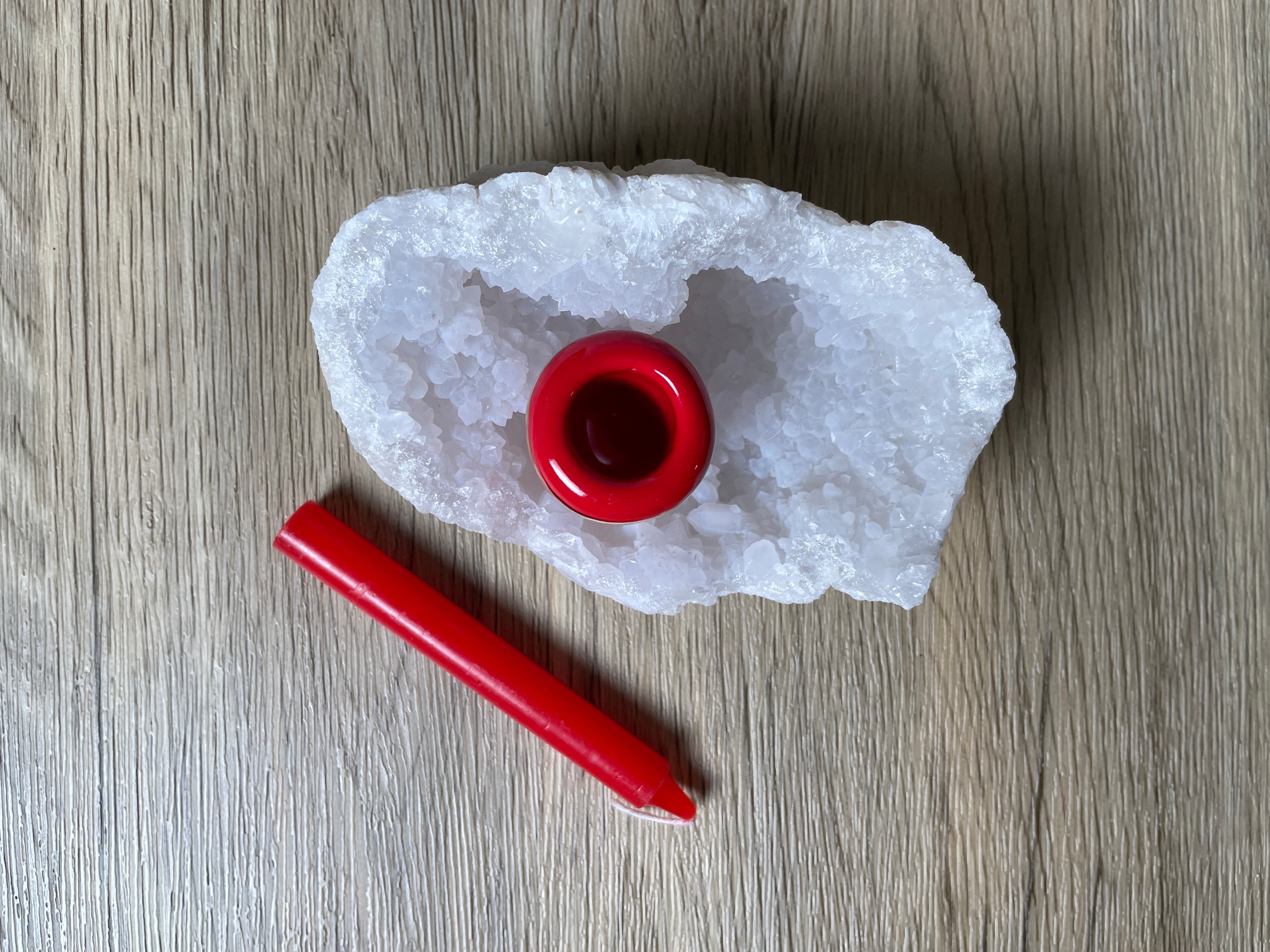 Buy Online Latest and Unique Red Chime Candle Holder - Ceramic with Gold Band | Shop Best Spiritual Items - The Mystical Ritual