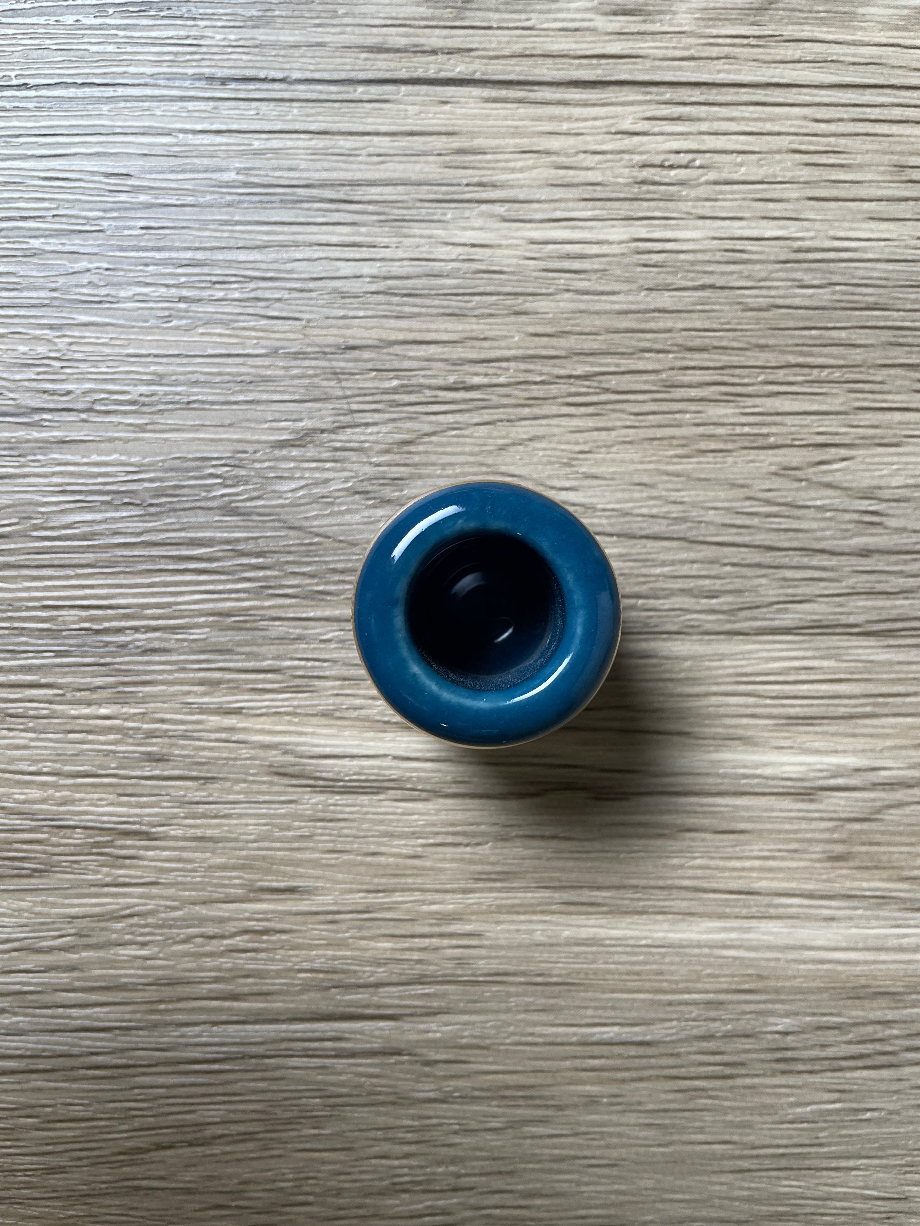 Buy Online Latest and Unique Blue Chime Candle Holder - Ceramic with Gold Band | Shop Best Spiritual Items - The Mystical Ritual