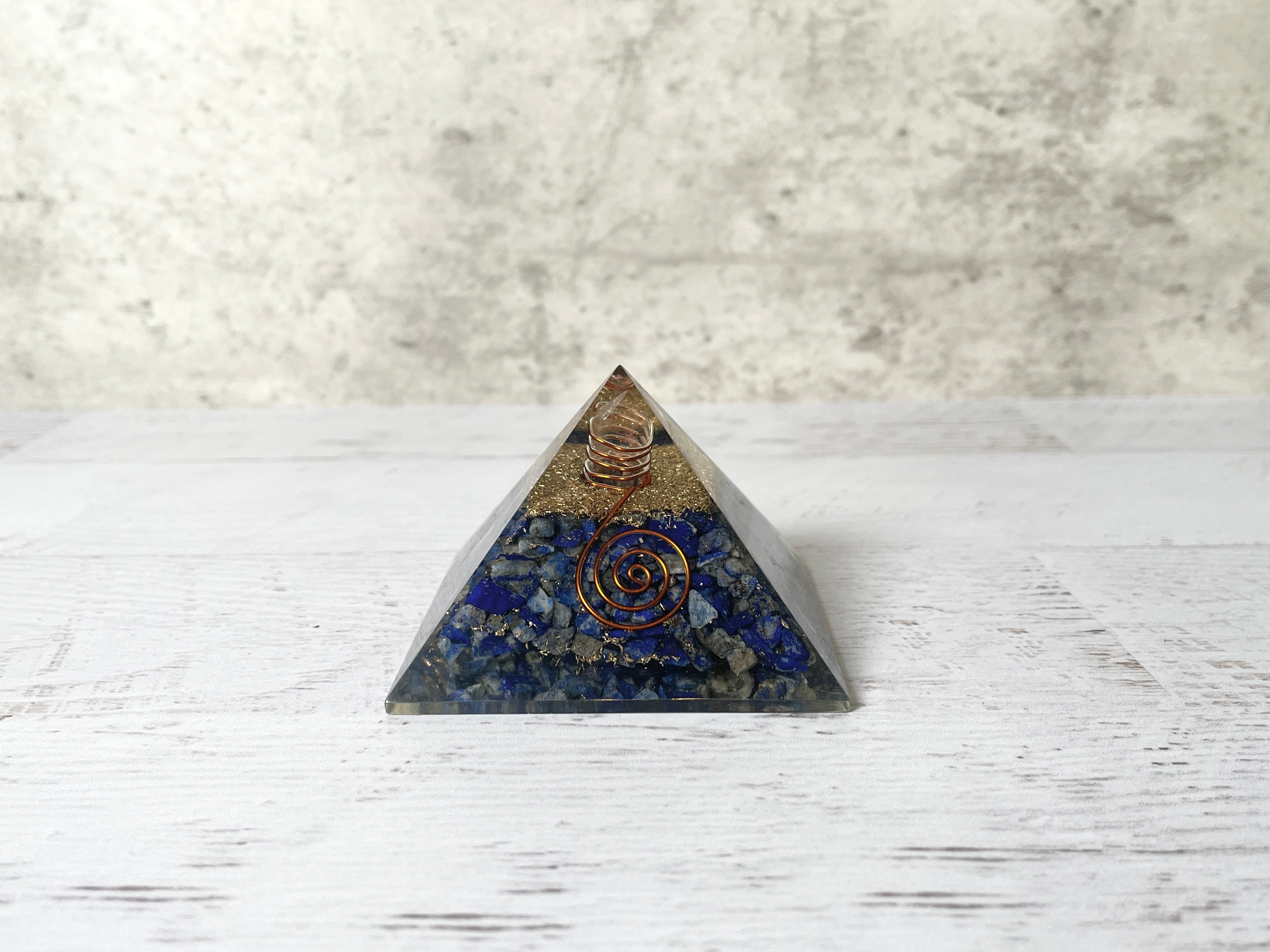 Buy Online Latest and Unique Orgonite Lapis Lazuli Pyramid | Shop Best Spiritual Items - The Mystical Ritual
