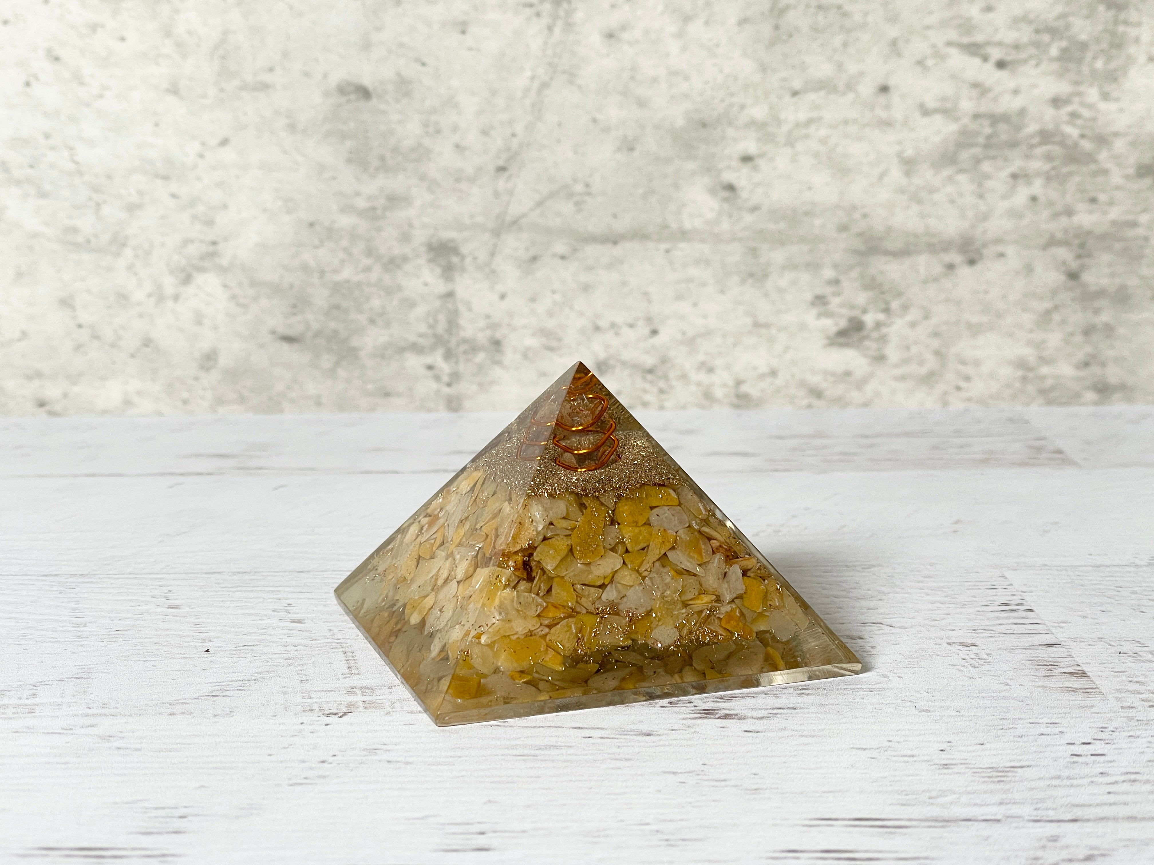 Buy Online Latest and Unique Orgonite Yellow Aventurine Pyramid | Shop Best Spiritual Items - The Mystical Ritual