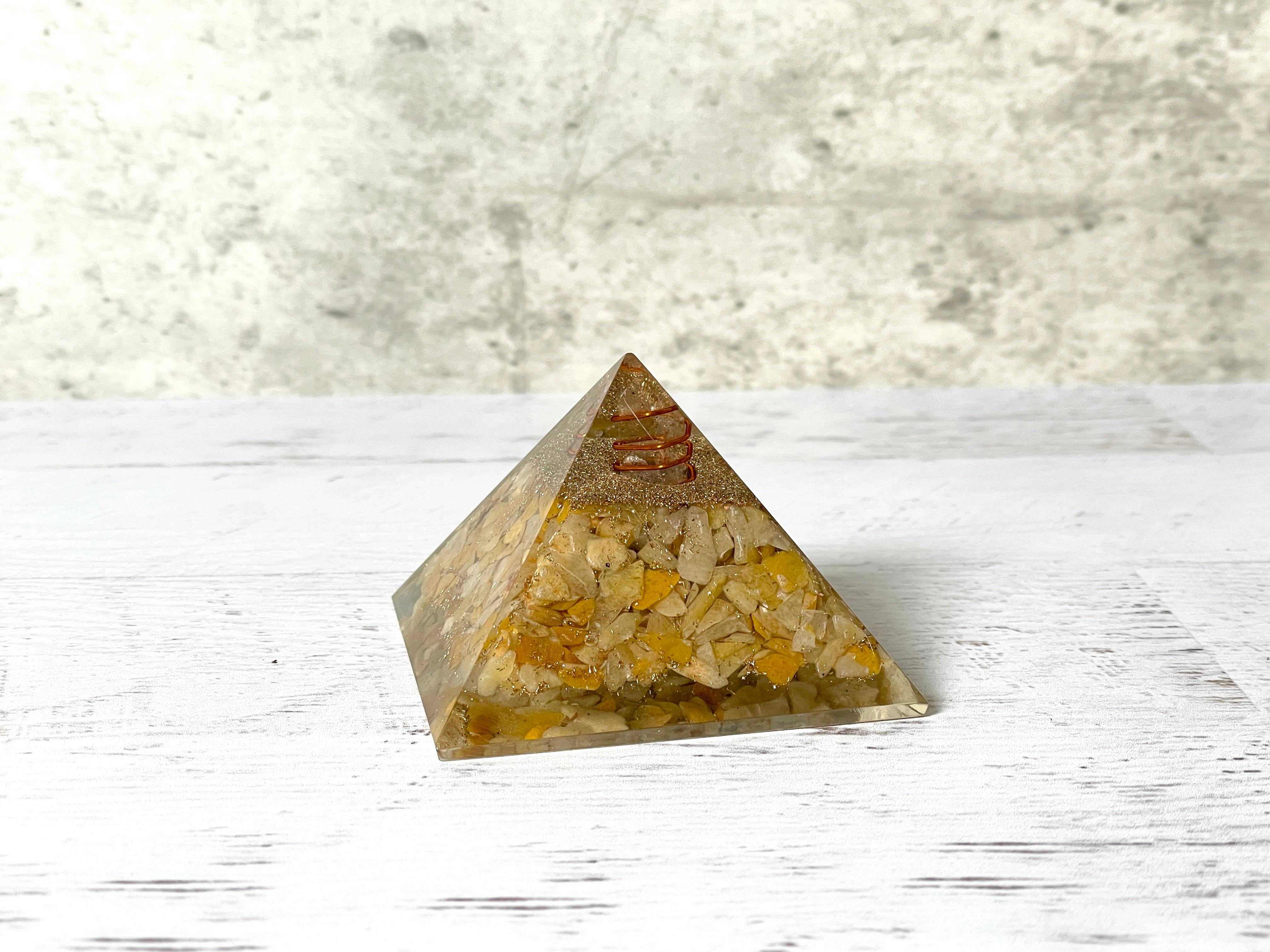 Buy Online Latest and Unique Orgonite Yellow Aventurine Pyramid | Shop Best Spiritual Items - The Mystical Ritual