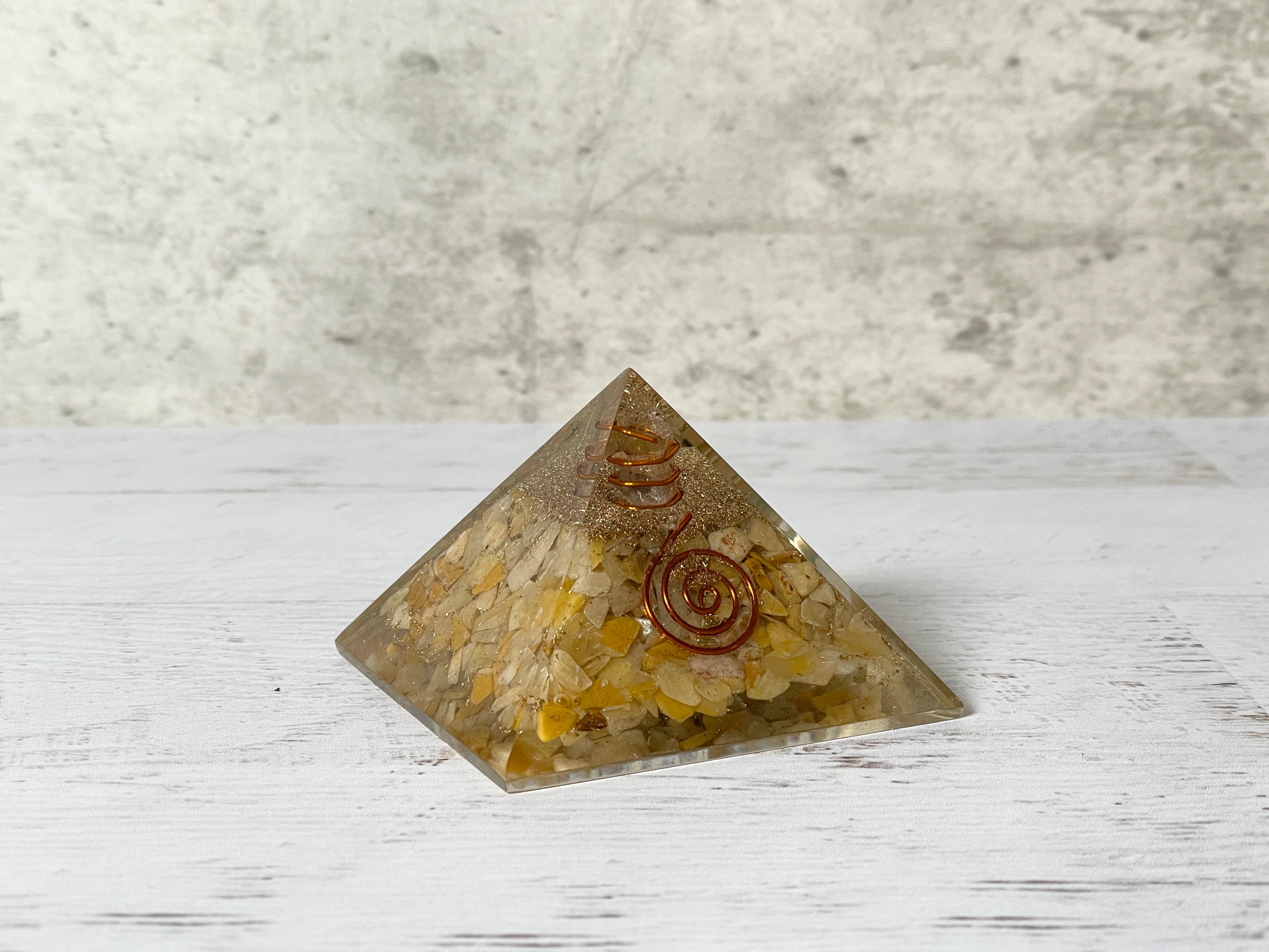 Buy Online Latest and Unique Orgonite Yellow Aventurine Pyramid | Shop Best Spiritual Items - The Mystical Ritual