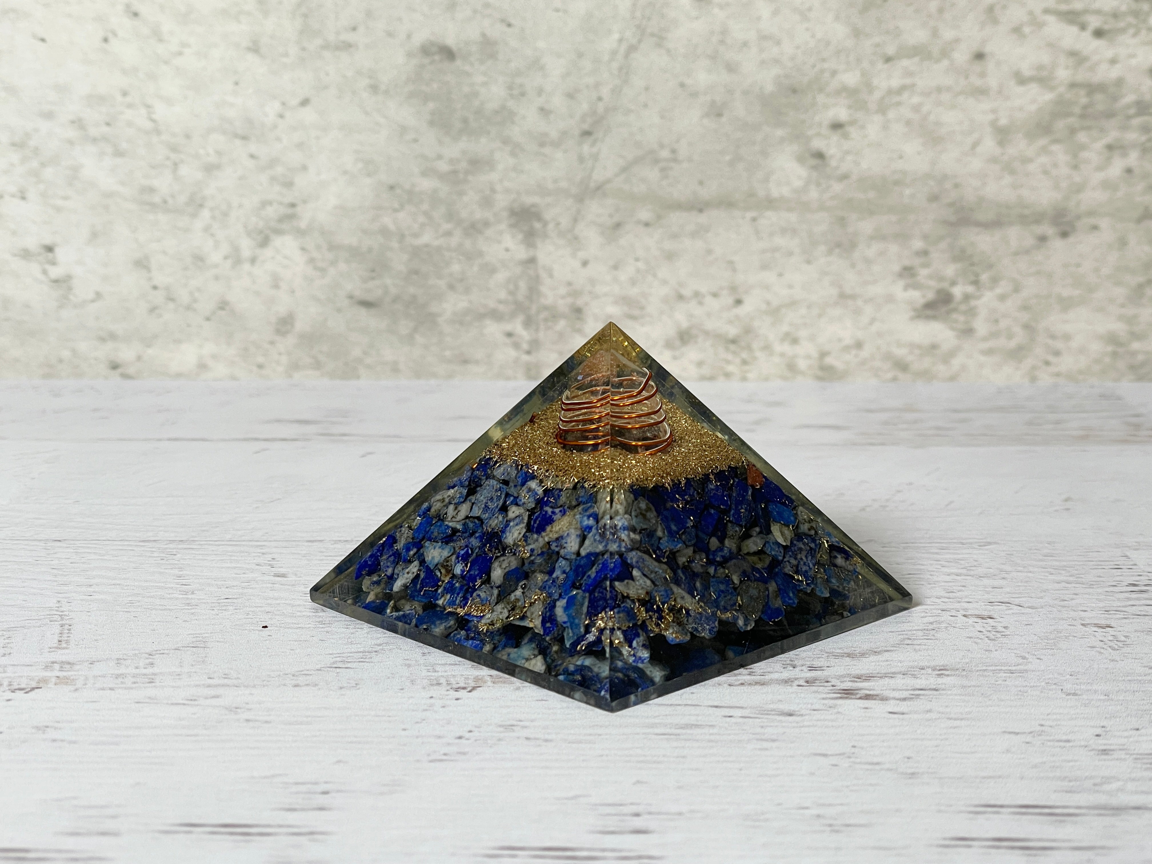 Buy Online Latest and Unique Orgonite Lapis Lazuli Pyramid | Shop Best Spiritual Items - The Mystical Ritual