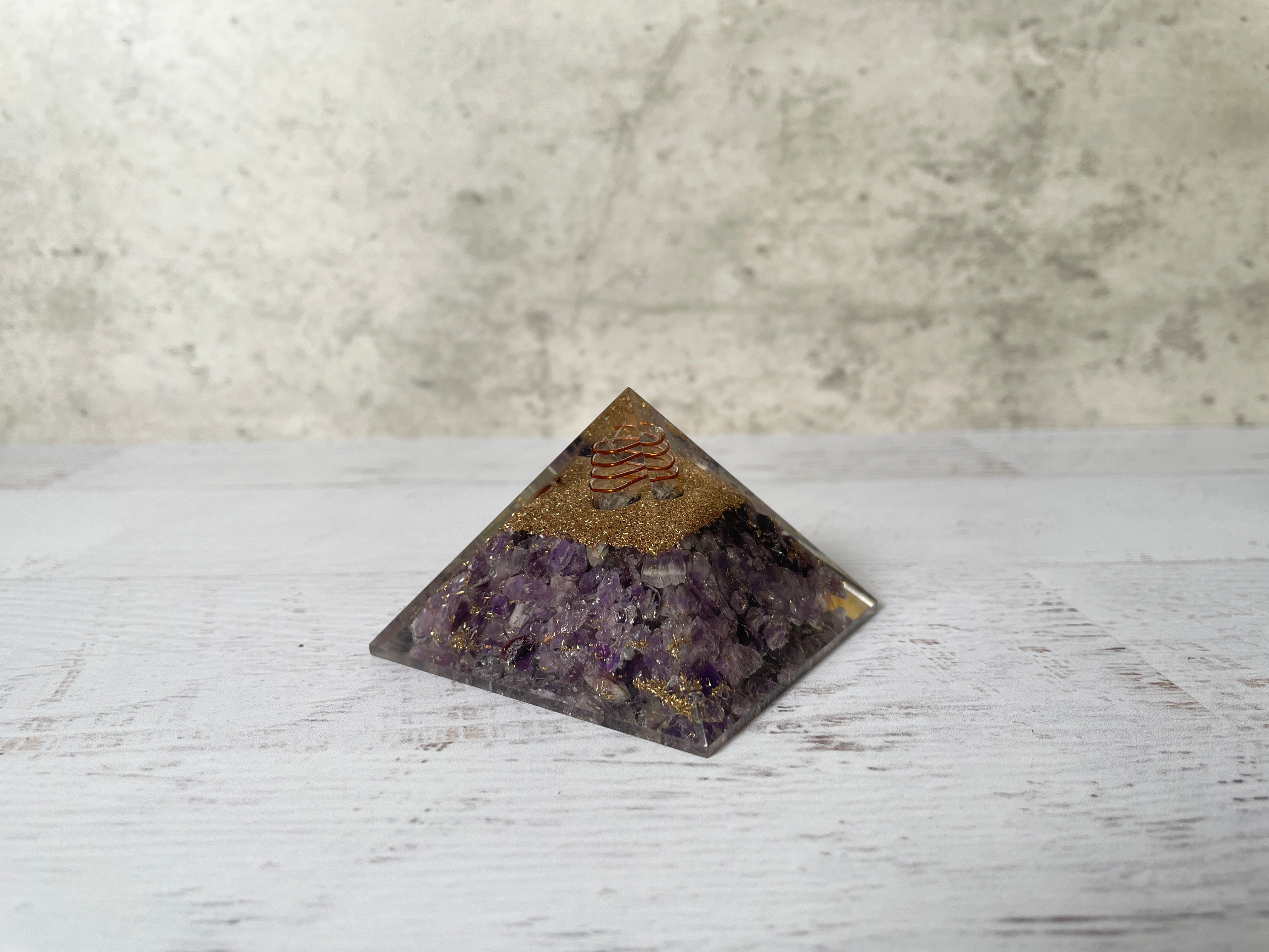Buy Online Latest and Unique Orgonite Amethyst Pyramid | Shop Best Spiritual Items - The Mystical Ritual