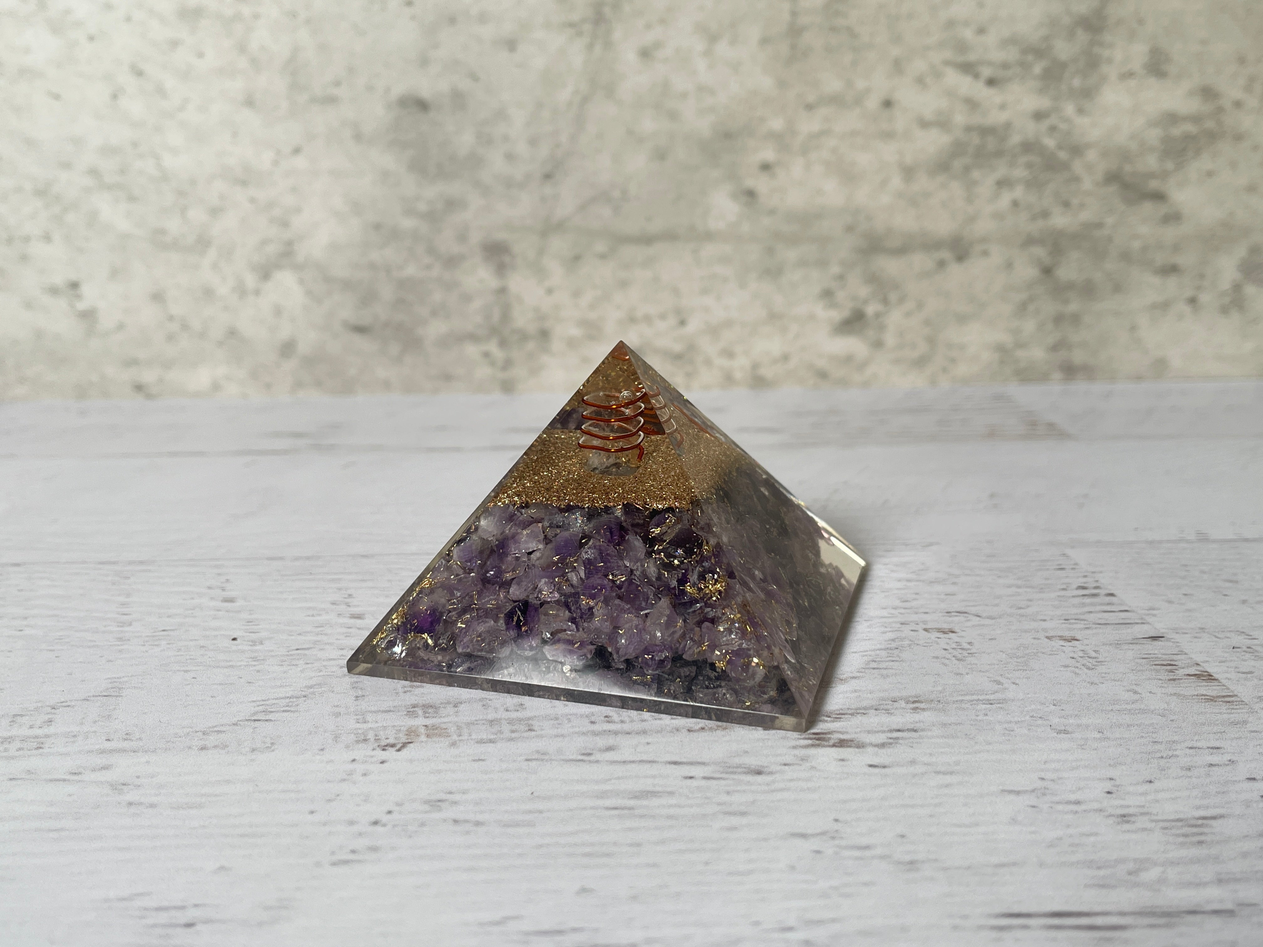 Buy Online Latest and Unique Orgonite Amethyst Pyramid | Shop Best Spiritual Items - The Mystical Ritual