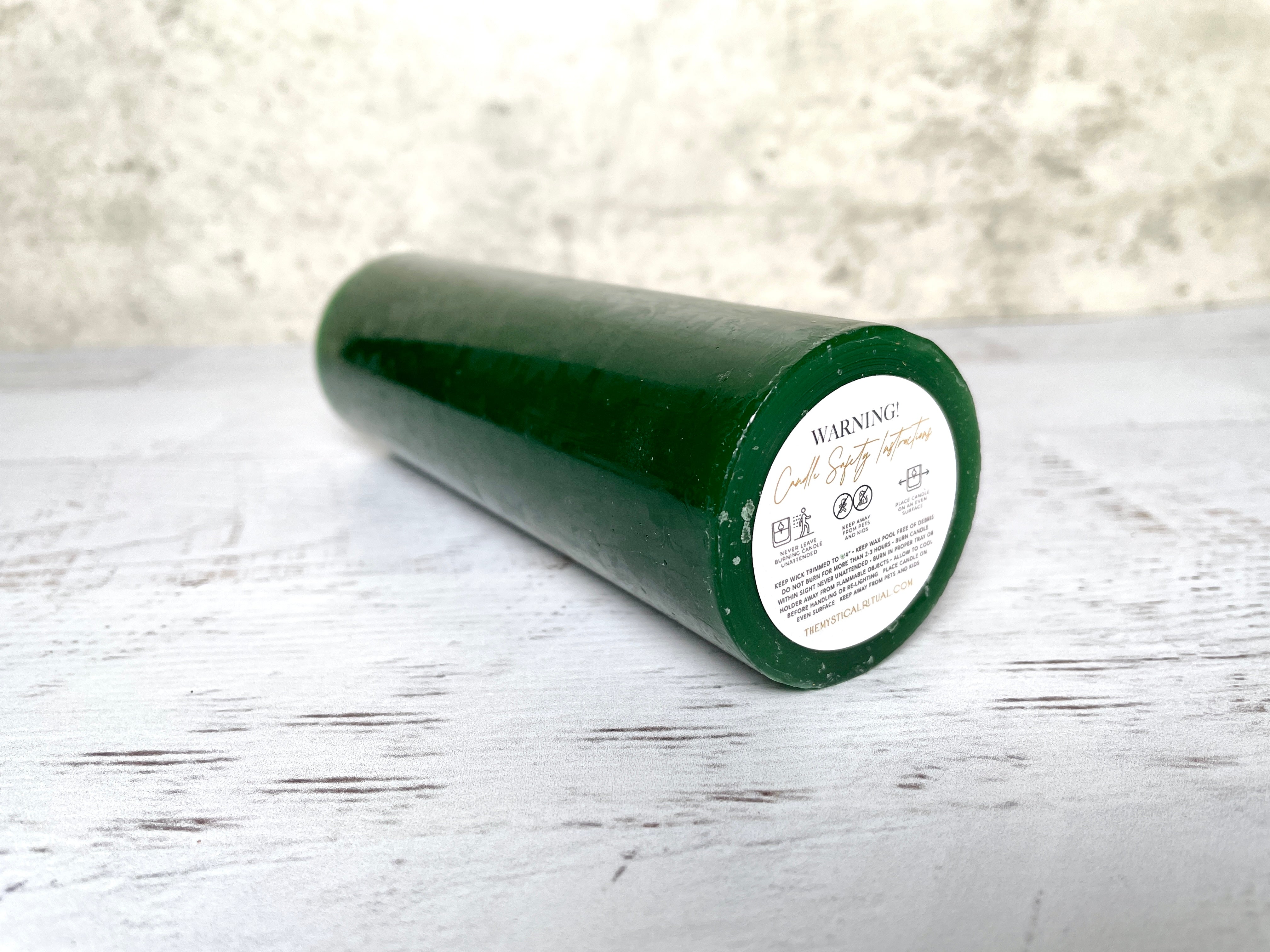 Buy Online Latest and Unique Green Pillar Candle 2" x 6" Inch, Prosperity, Money, Abundance Wealth, Luck | Shop Best Spiritual Items - The Mystical Ritual