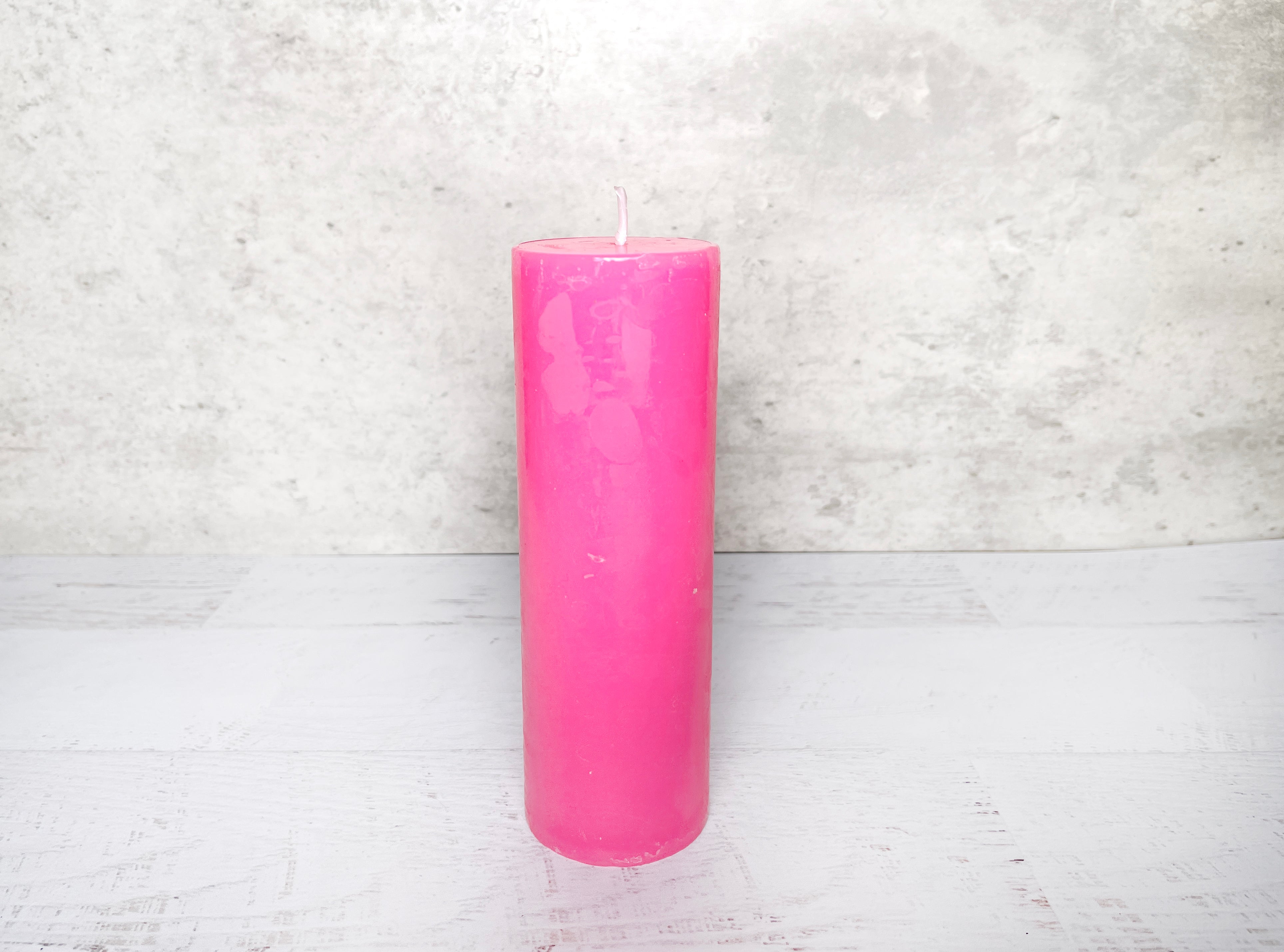 Buy Online Latest and Unique Pink Pillar Candle 2" x 6" inches - Love, Compassion, Self-Love, Romance | Shop Best Spiritual Items - The Mystical Ritual