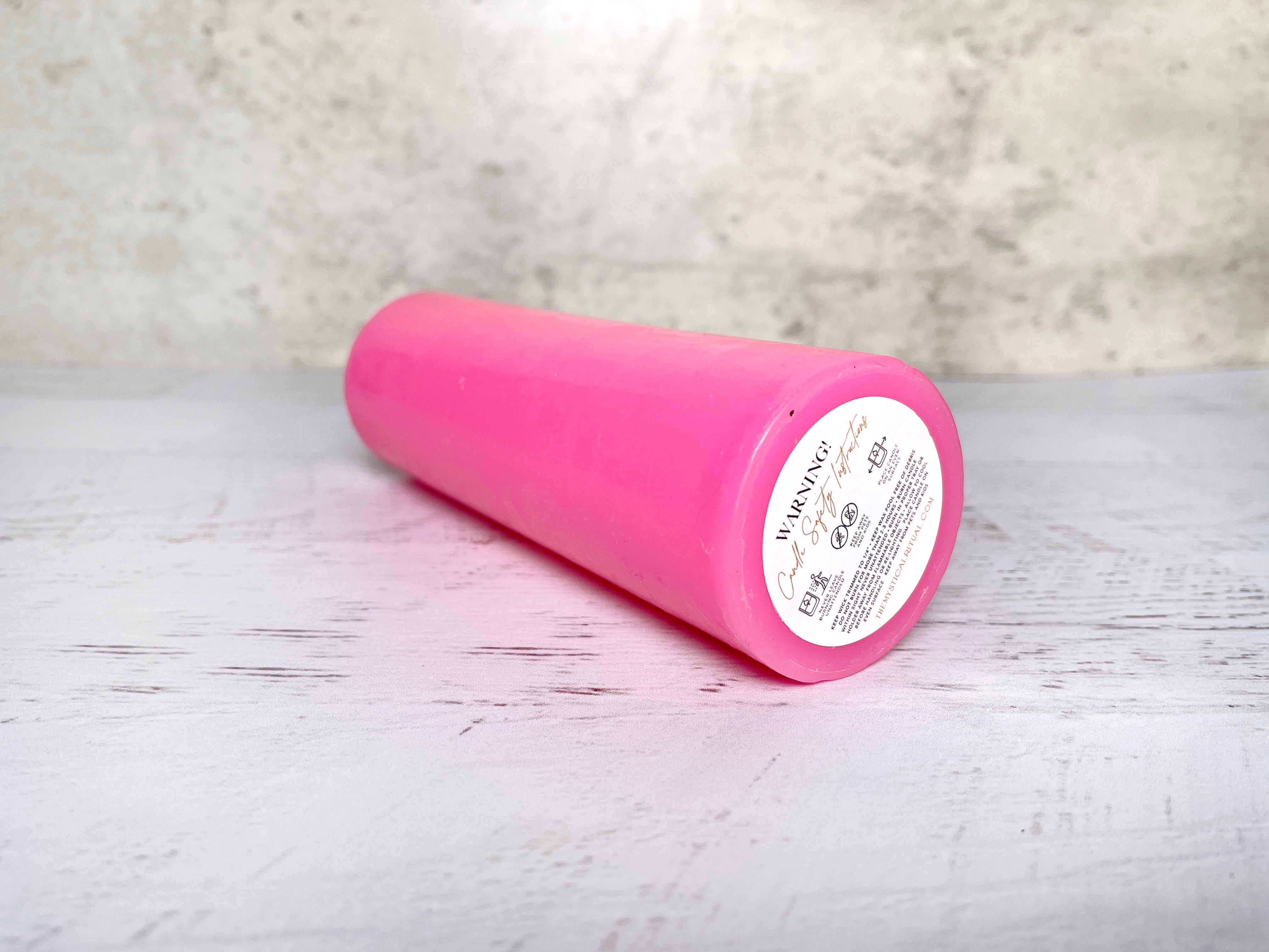 Buy Online Latest and Unique Pink Pillar Candle 2" x 6" inches - Love, Compassion, Self-Love, Romance | Shop Best Spiritual Items - The Mystical Ritual