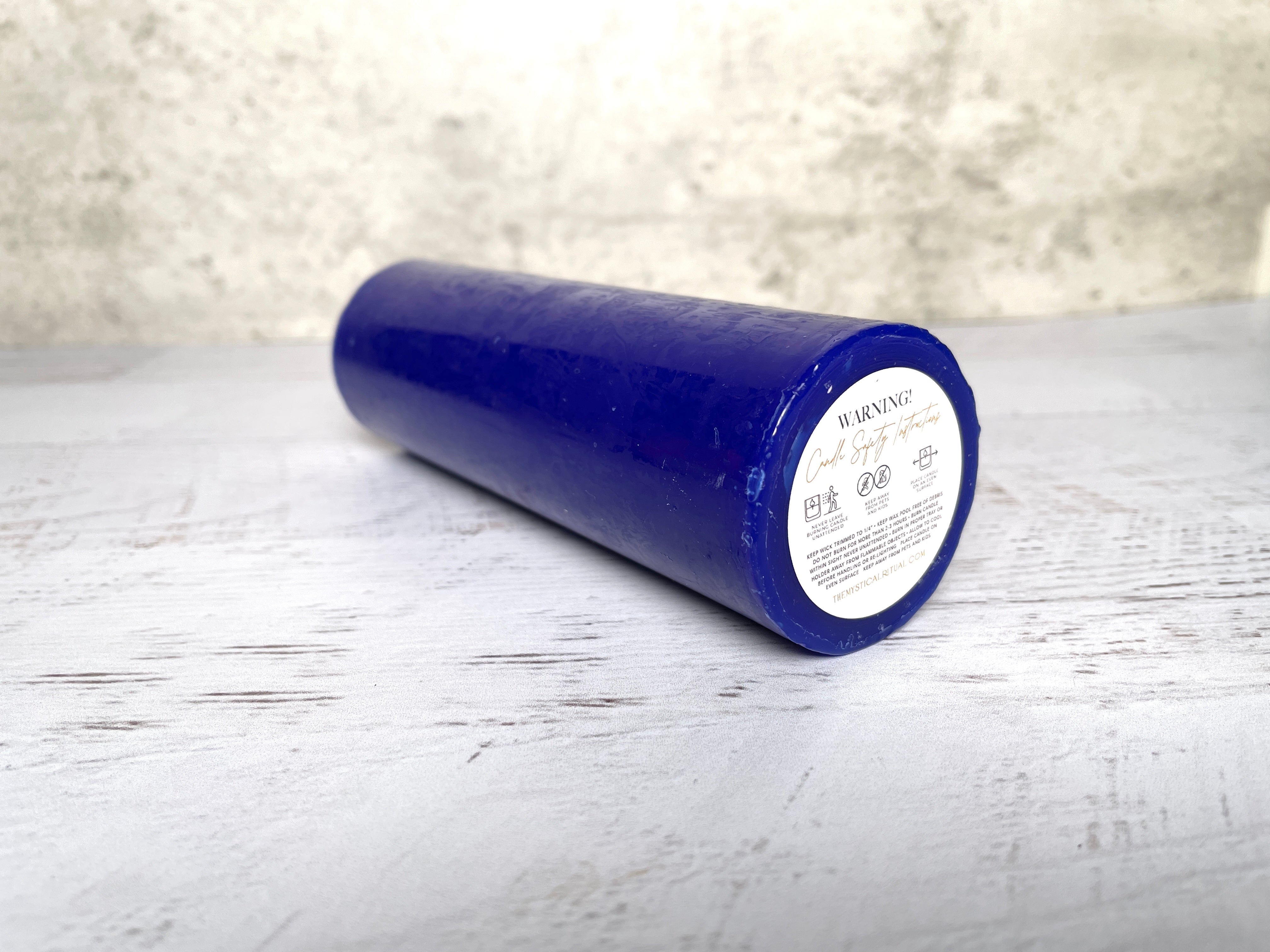 Buy Online Latest and Unique Blue Pillar Candle 2" x 6" - Health, Harmony, Balance, Communication | Shop Best Spiritual Items - The Mystical Ritual