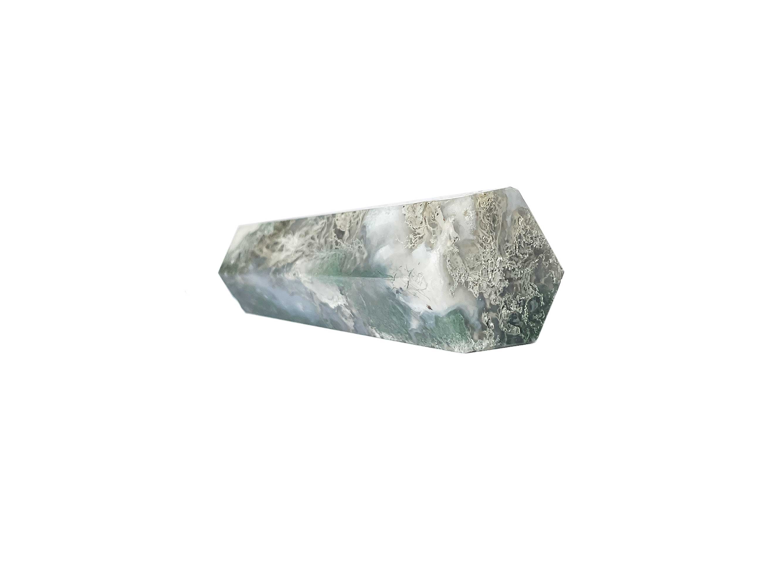 Buy Online Latest and Unique Moss Agate Crystal Tower Point | Shop Best Spiritual Items - The Mystical Ritual