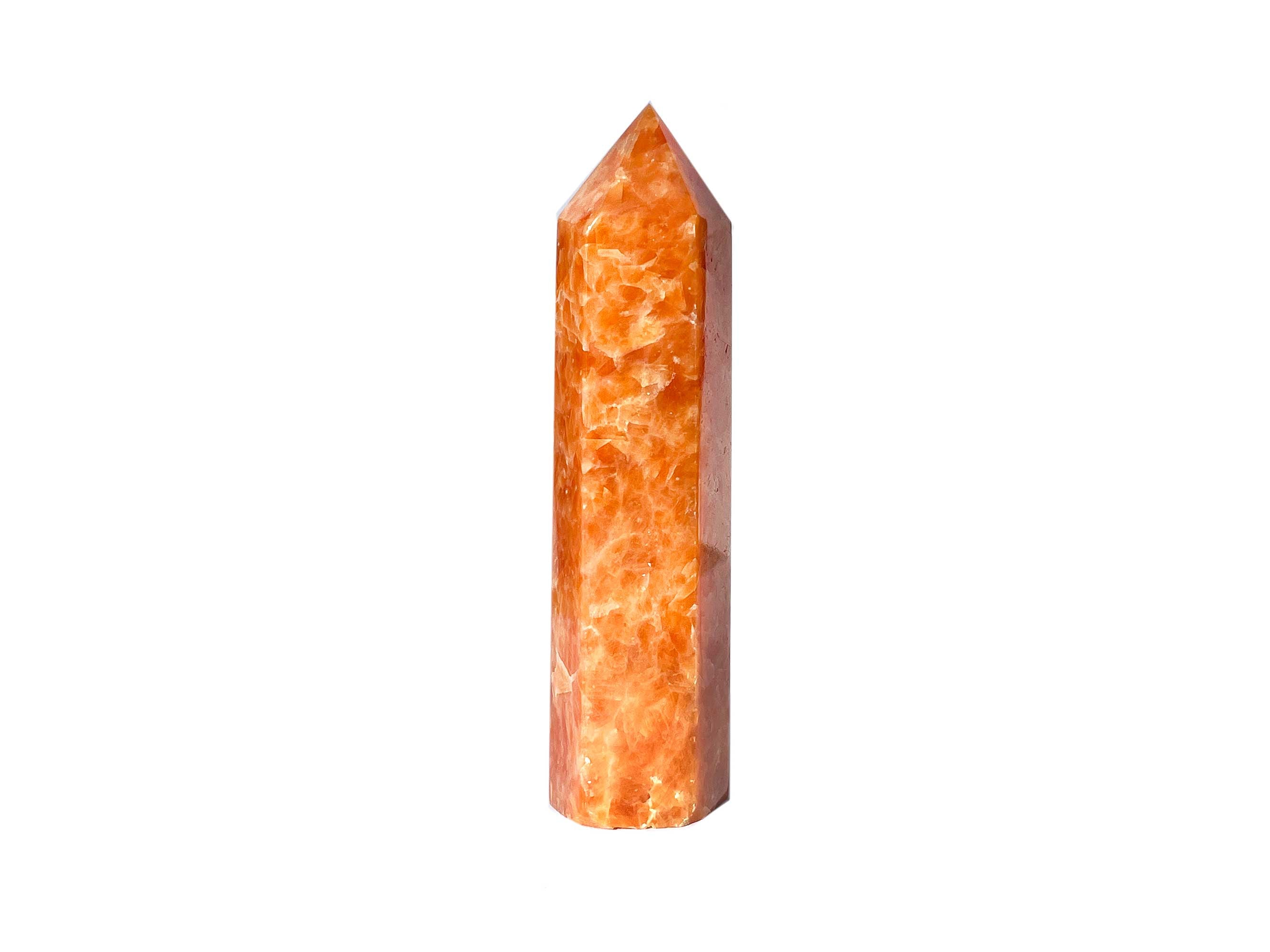 Buy Online Latest and Unique Orange Calcite Crystal Tower Point | Shop Best Spiritual Items - The Mystical Ritual