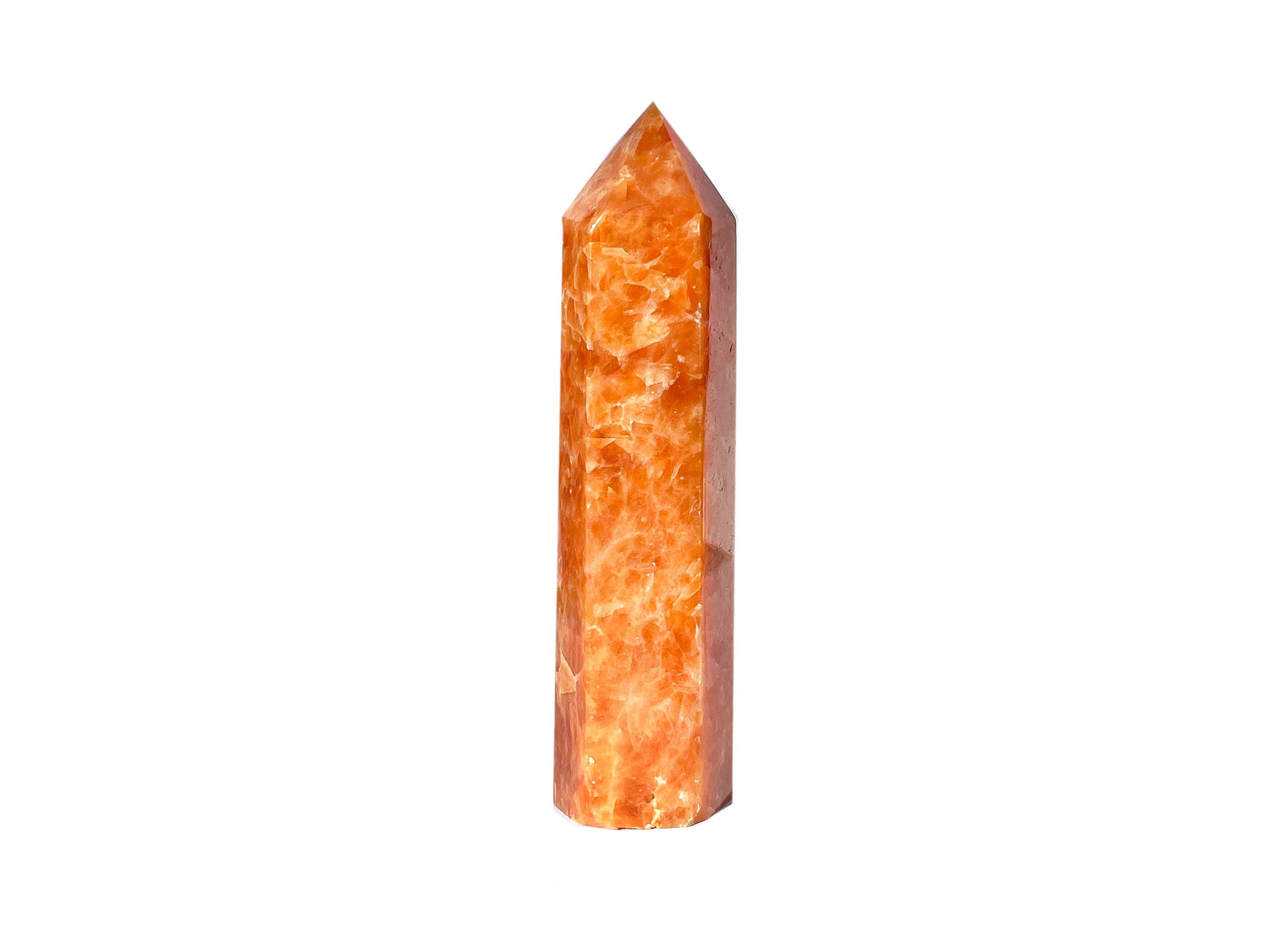 Buy Online Latest and Unique Orange Calcite Crystal Tower Point | Shop Best Spiritual Items - The Mystical Ritual