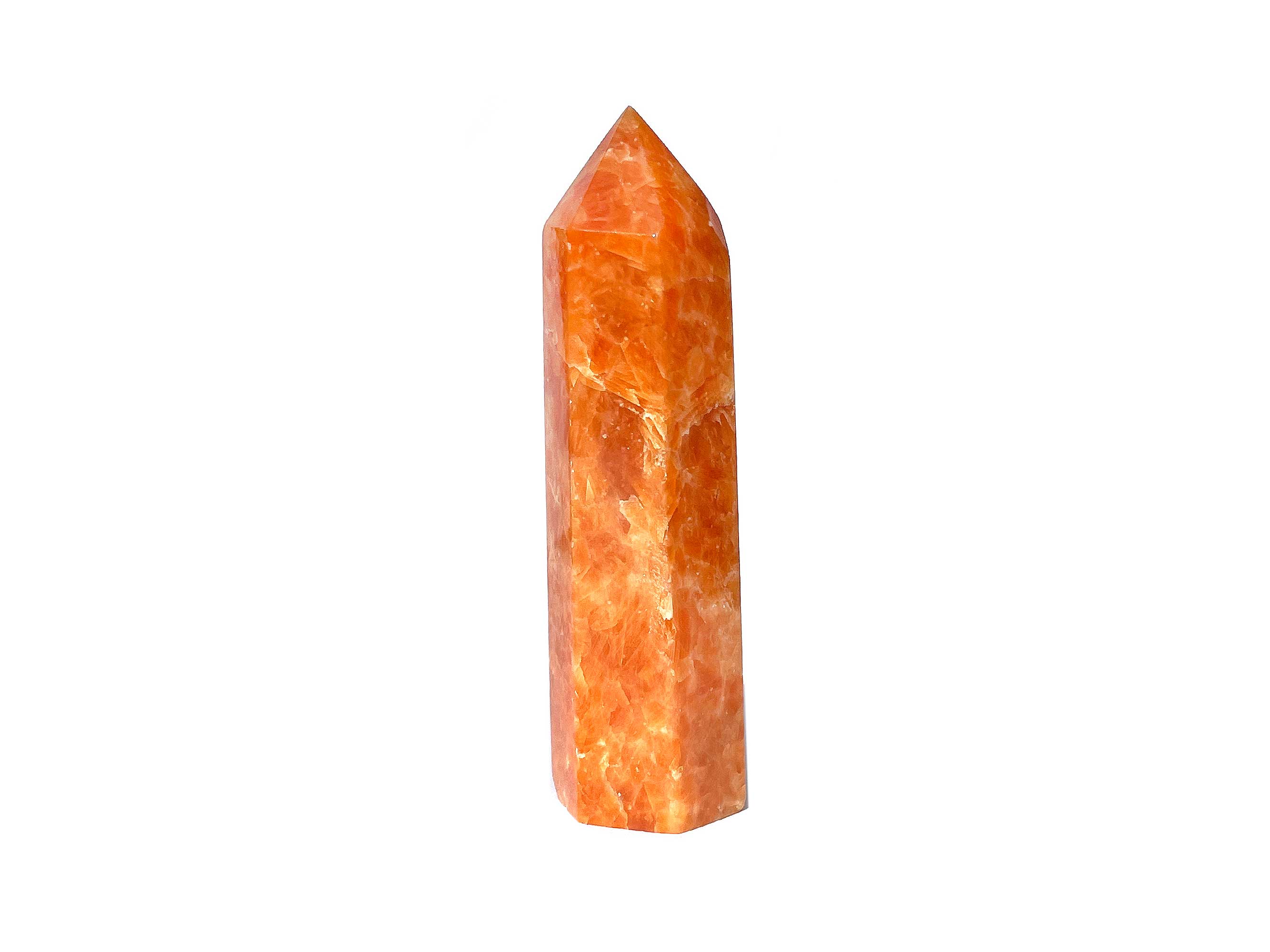 Buy Online Latest and Unique Orange Calcite Crystal Tower Point | Shop Best Spiritual Items - The Mystical Ritual