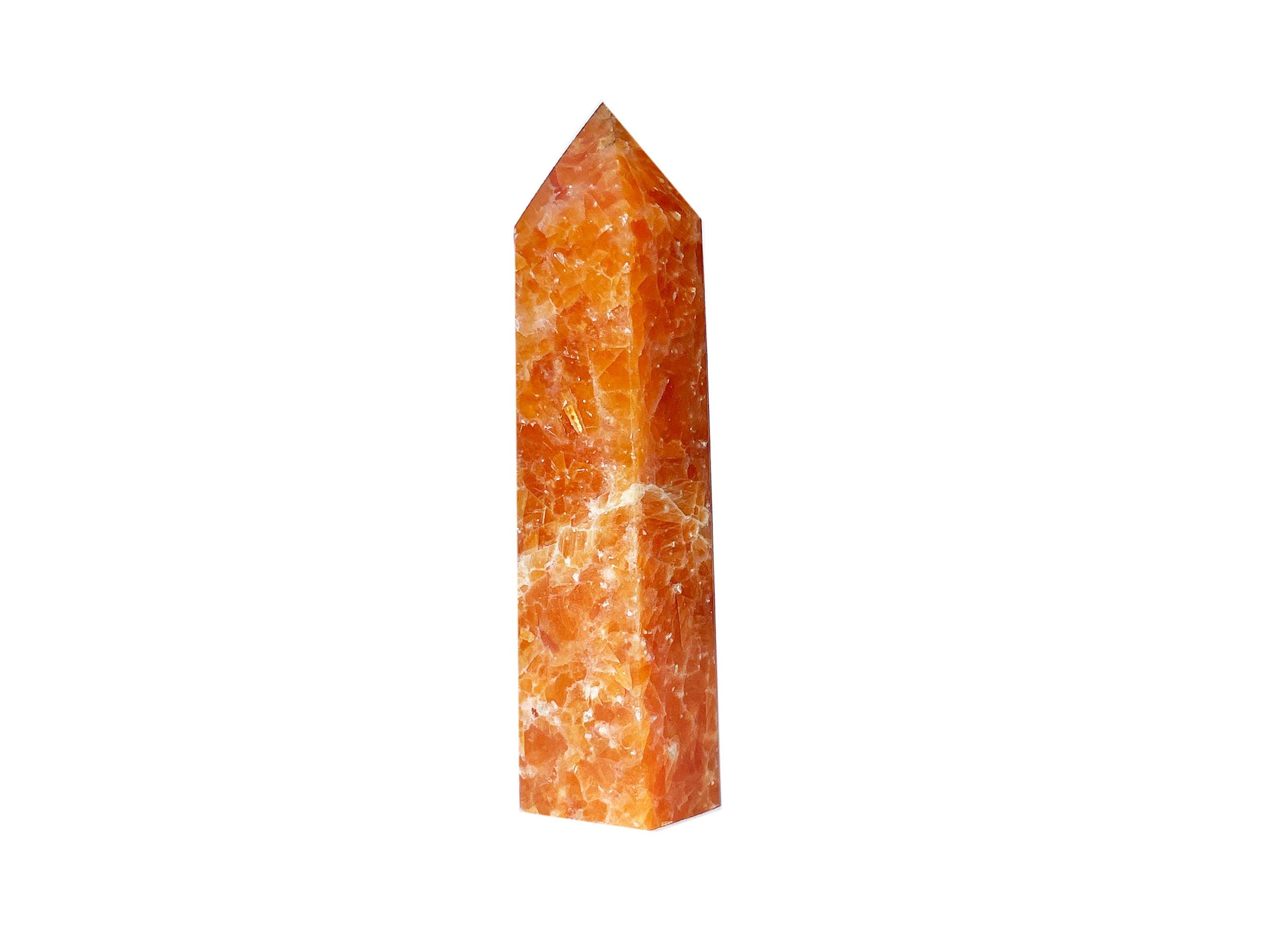 Buy Online Latest and Unique Orange Calcite Crystal Tower Point | Shop Best Spiritual Items - The Mystical Ritual