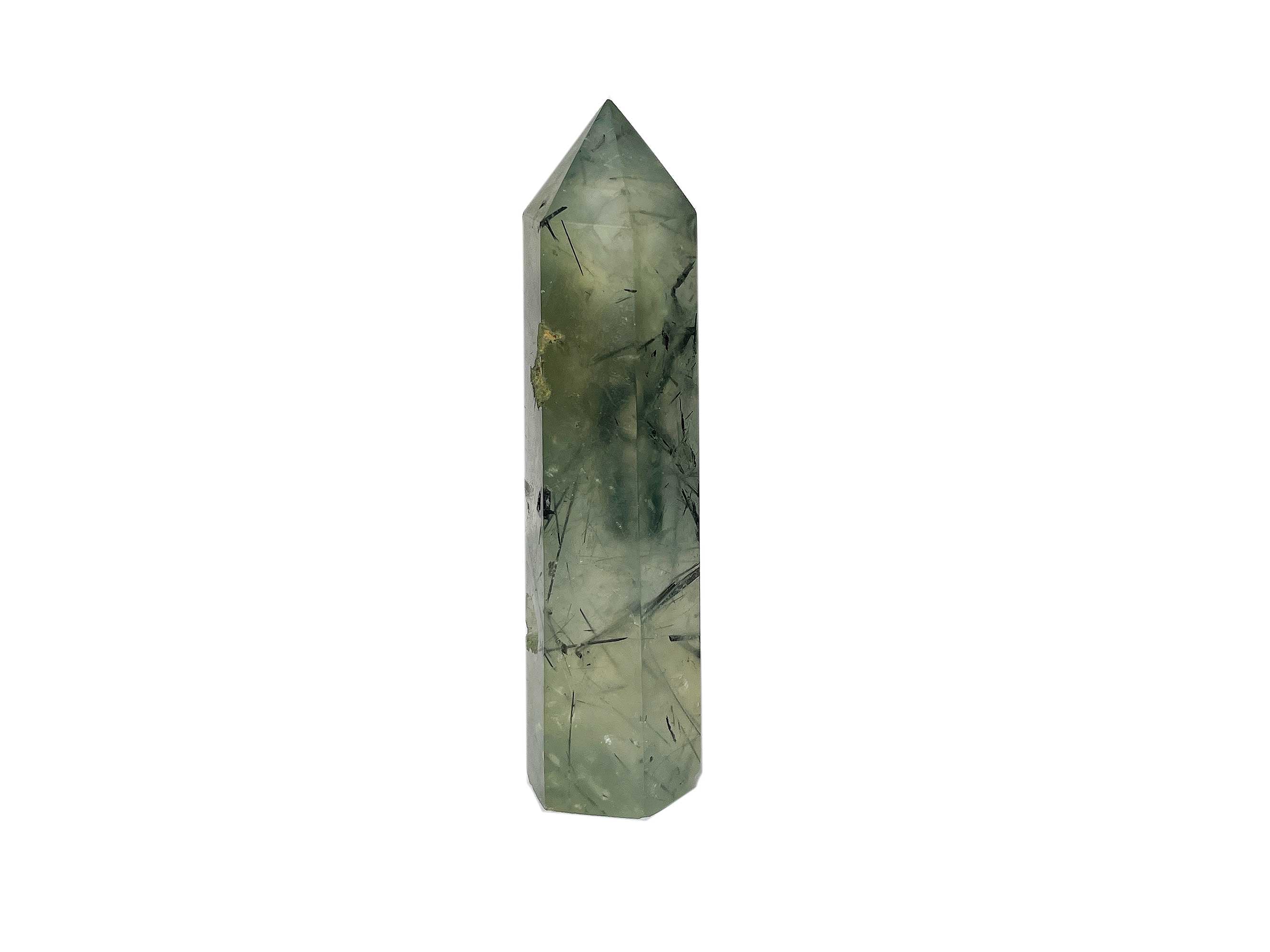 Buy Online Latest and Unique Prehnite Crystal Tower Point | Shop Best Spiritual Items - The Mystical Ritual