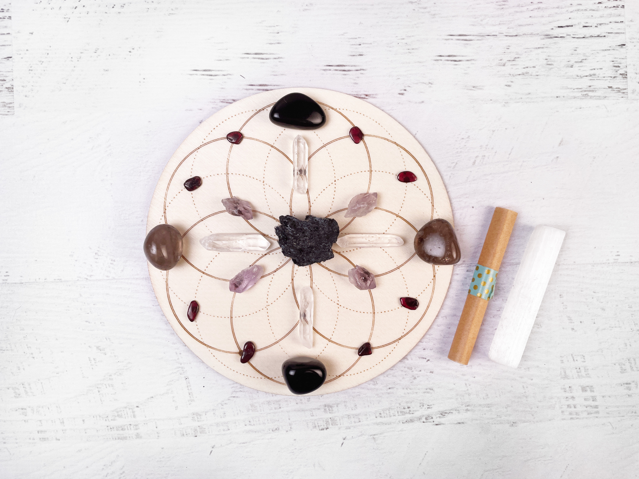 Abundancia y Prosperidad dinero Crystal Grid