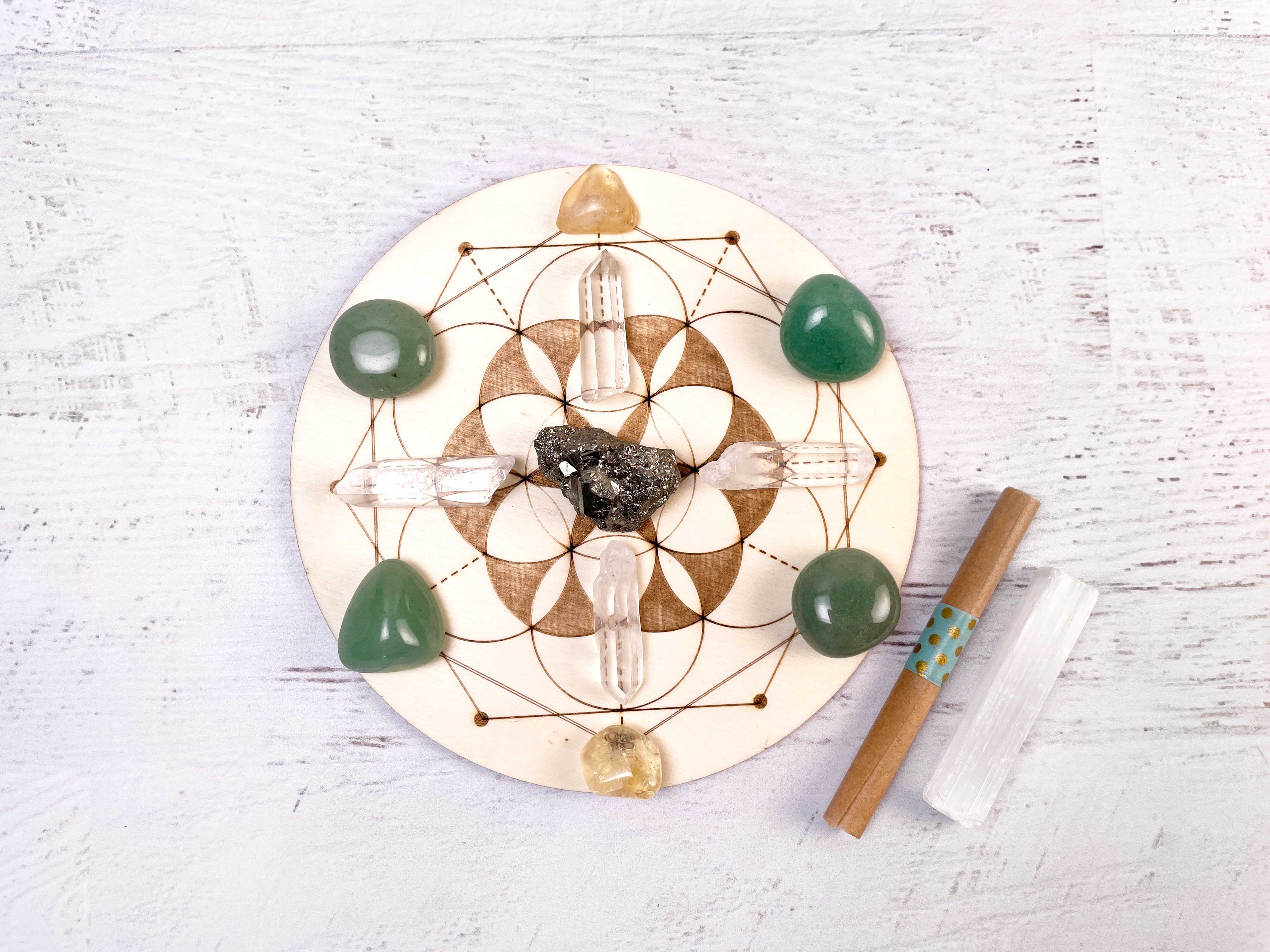 Buy Online Latest and Unique Abundance & Prosperity Money Crystal Grid | Shop Best Spiritual Items - The Mystical Ritual