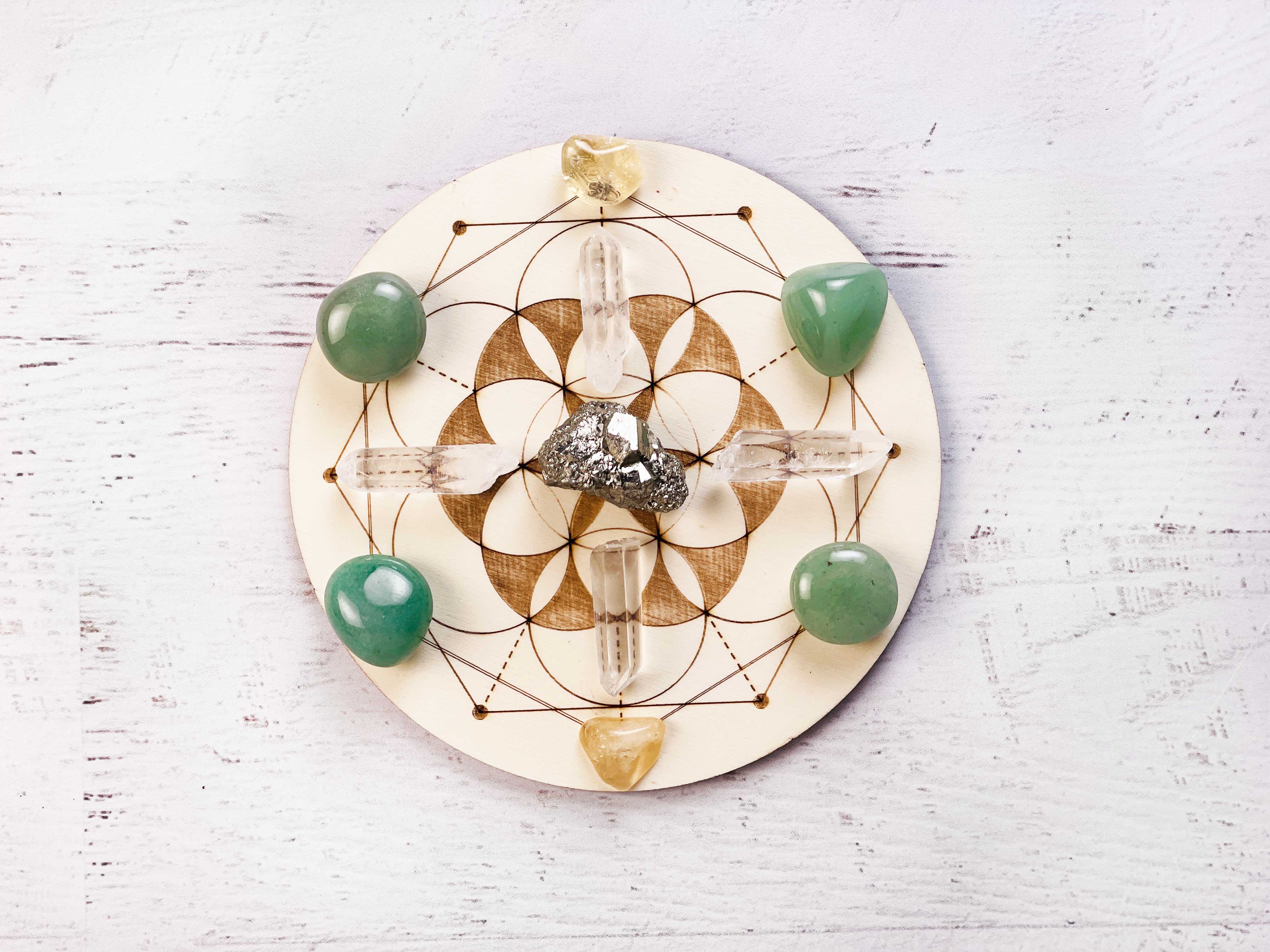 Buy Online Latest and Unique Abundance & Prosperity Money Crystal Grid | Shop Best Spiritual Items - The Mystical Ritual