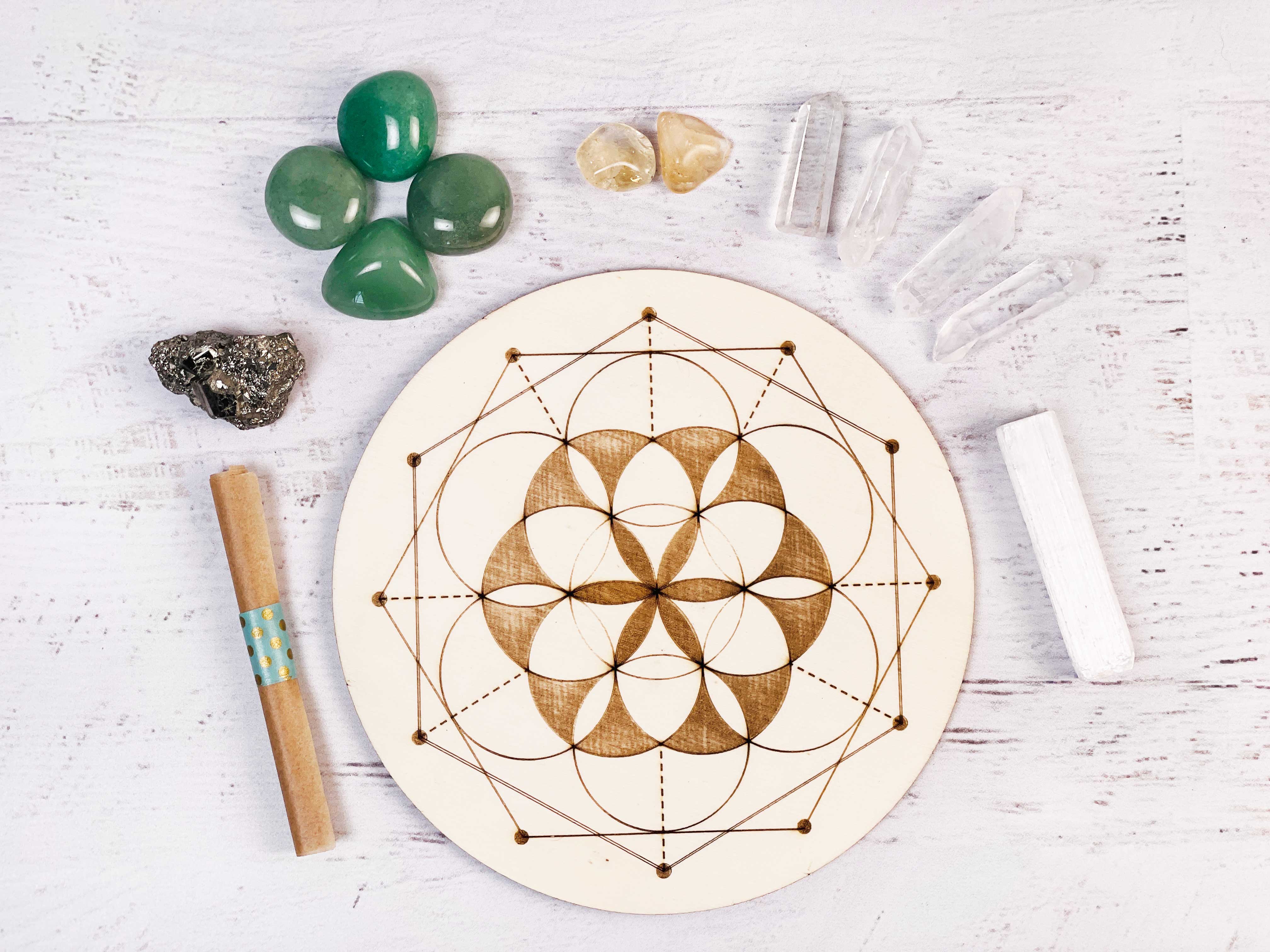 Buy Online Latest and Unique Abundance & Prosperity Money Crystal Grid | Shop Best Spiritual Items - The Mystical Ritual