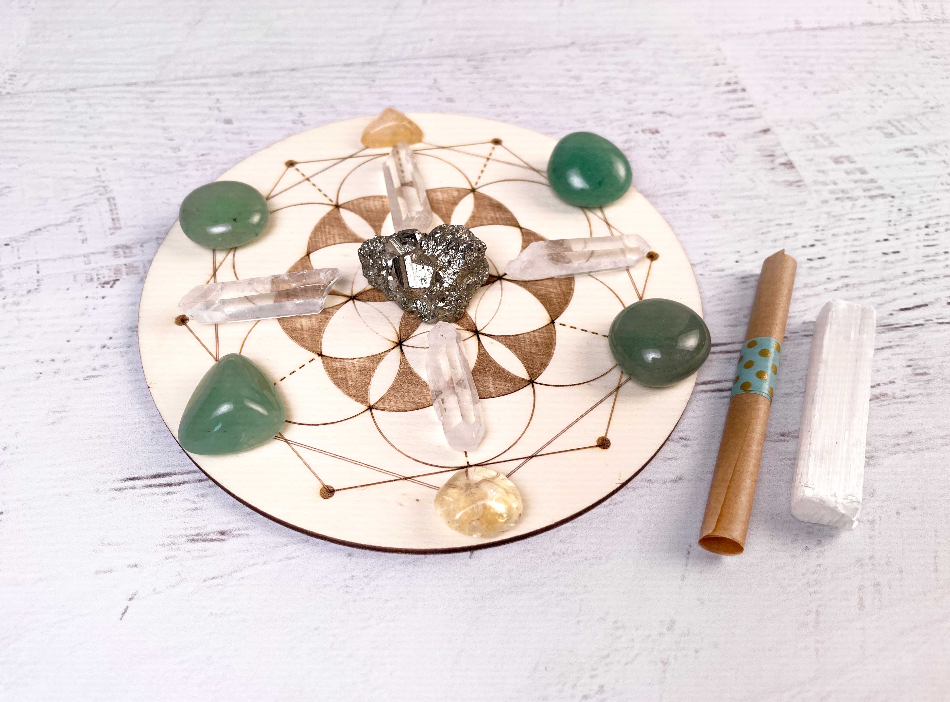 Buy Online Latest and Unique Abundance & Prosperity Money Crystal Grid | Shop Best Spiritual Items - The Mystical Ritual
