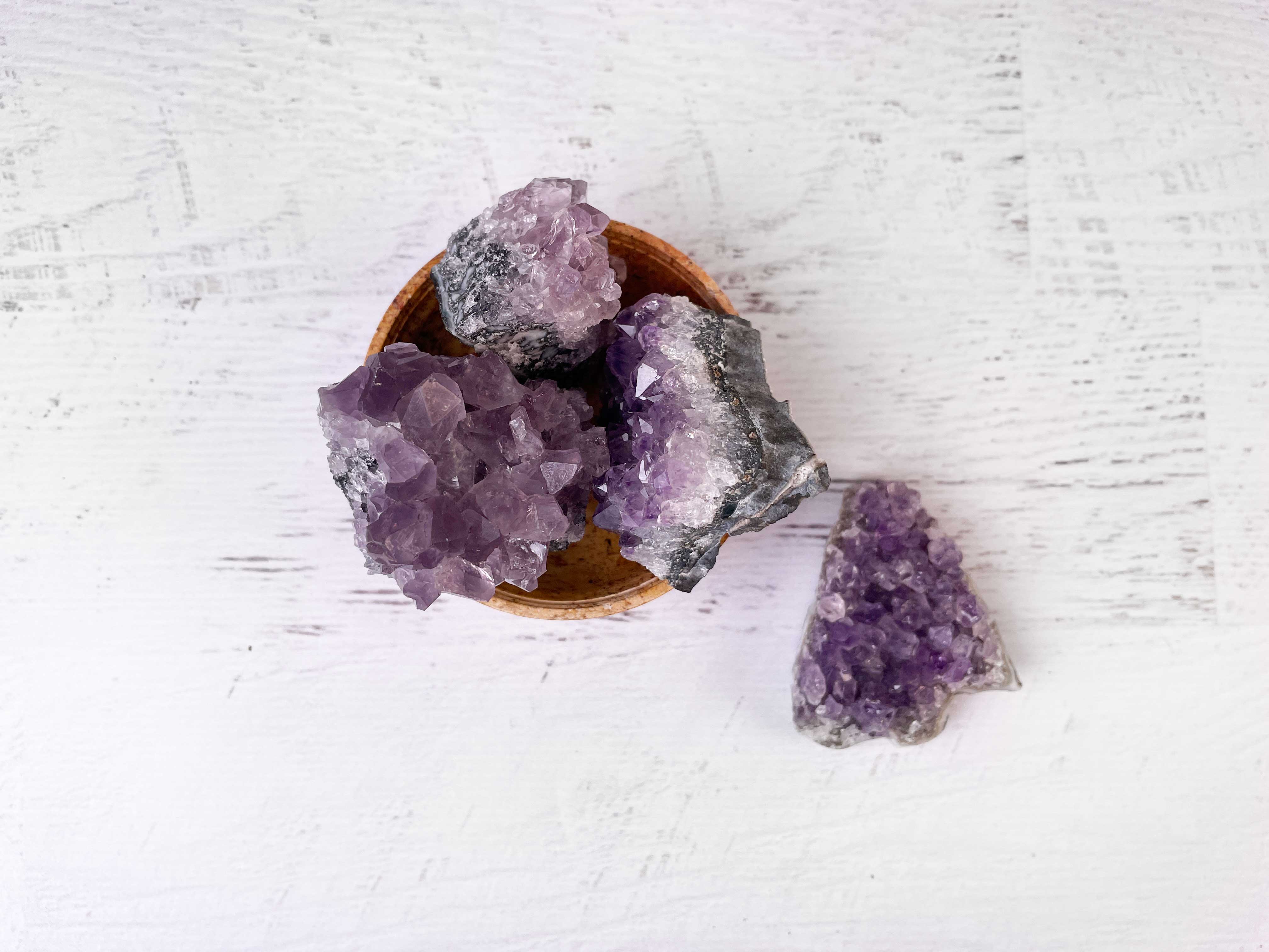 Buy Online Latest and Unique Amethyst Cluster - Protection, Purification, Divine Connection, Release Addictions | Shop Best Spiritual Items - The Mystical Ritual