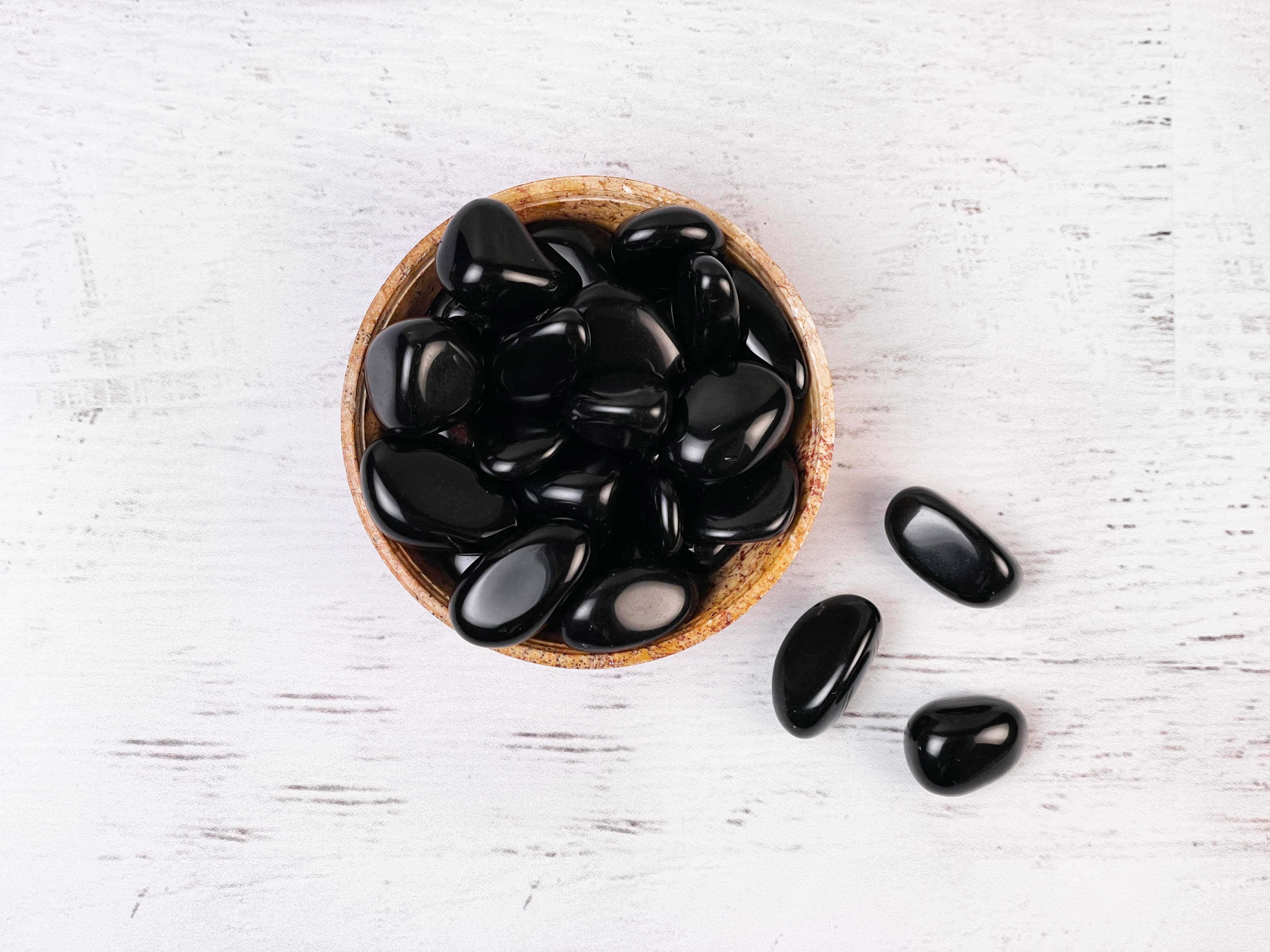 Buy Online Latest and Unique Tumbled Black Obsidian - Psychic Protection, Grounding, Cleansing, Spirit Communication | Shop Best Spiritual Items - The Mystical Ritual