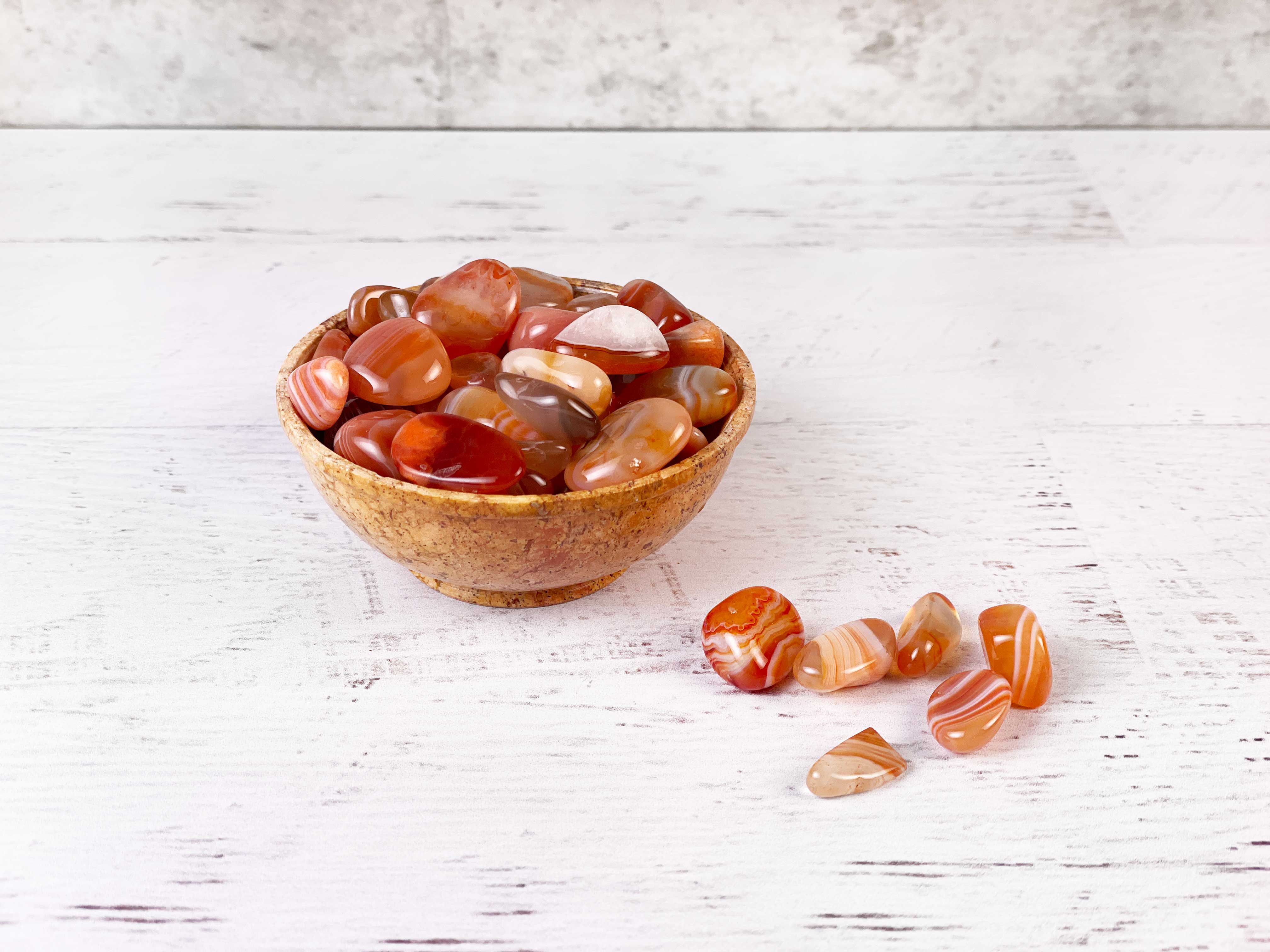 Buy Online Latest and Unique Tumbled Carnelian - Courage • Vitality • Sexuality • Confidence • Action | Shop Best Spiritual Items - The Mystical Ritual