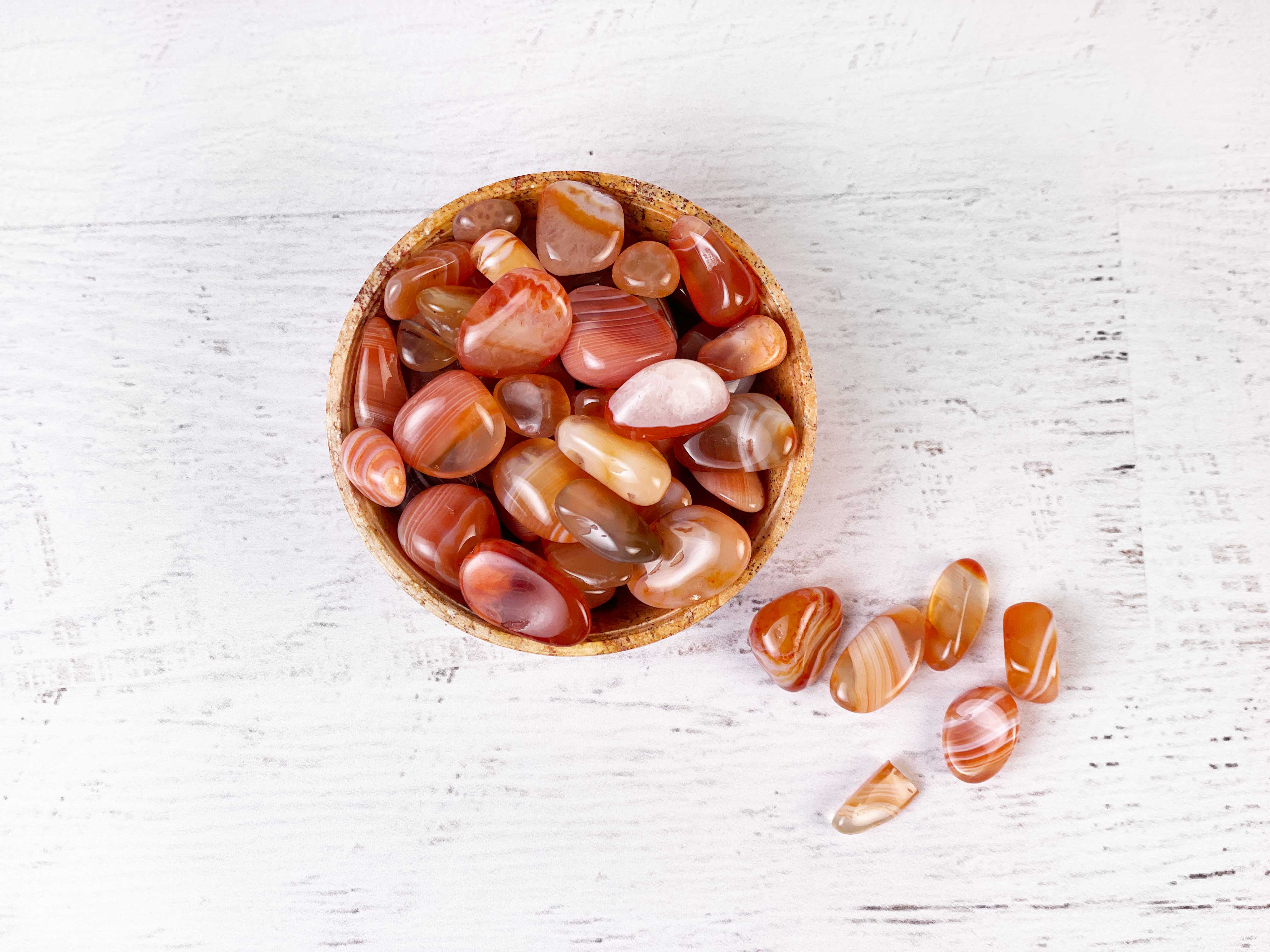 Buy Online Latest and Unique Tumbled Carnelian - Courage • Vitality • Sexuality • Confidence • Action | Shop Best Spiritual Items - The Mystical Ritual