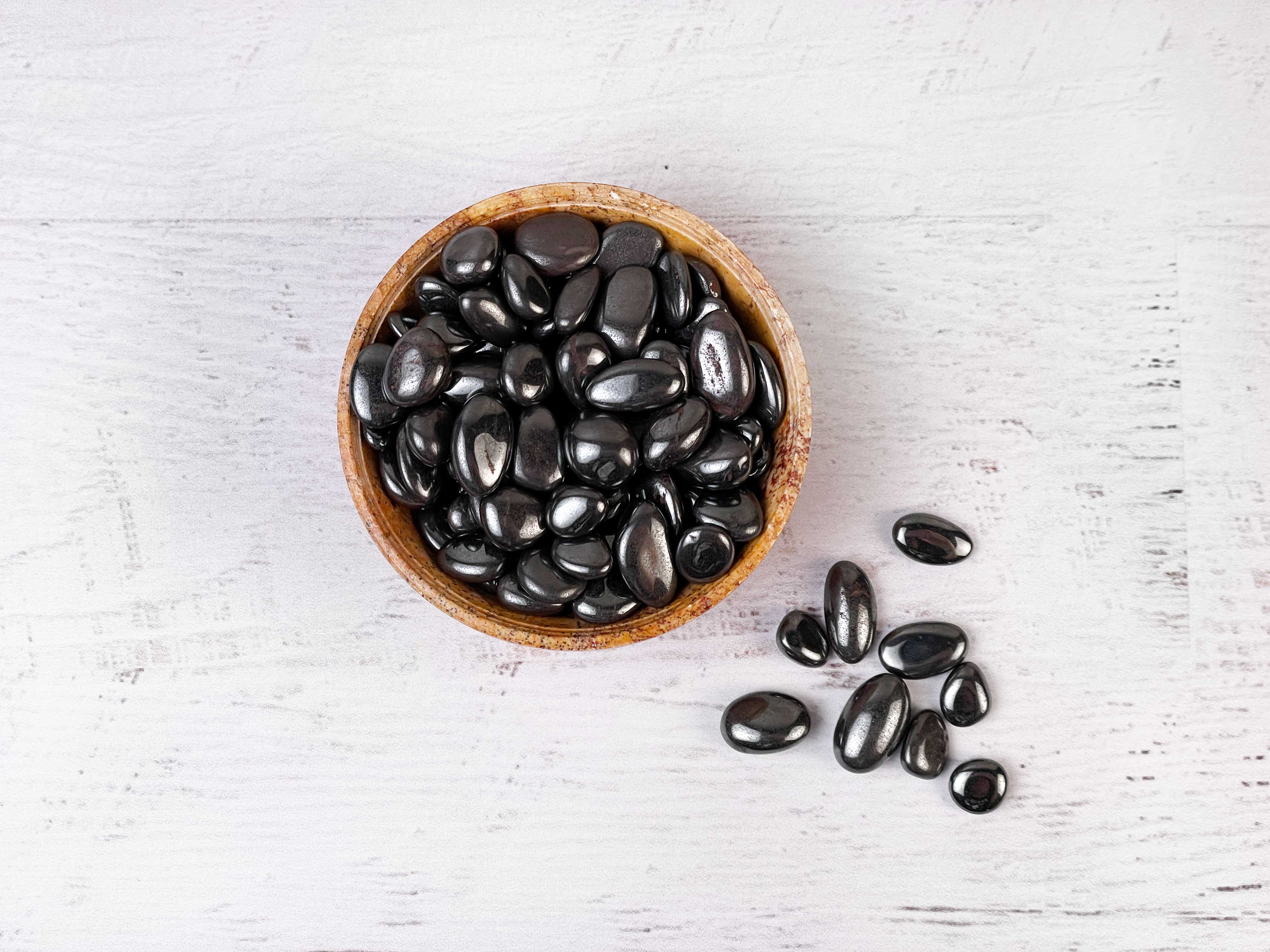 Buy Online Latest and Unique Tumbled Hematite - Grounding, Manifestation, Courage, Yin Yang Balance | Shop Best Spiritual Items - The Mystical Ritual