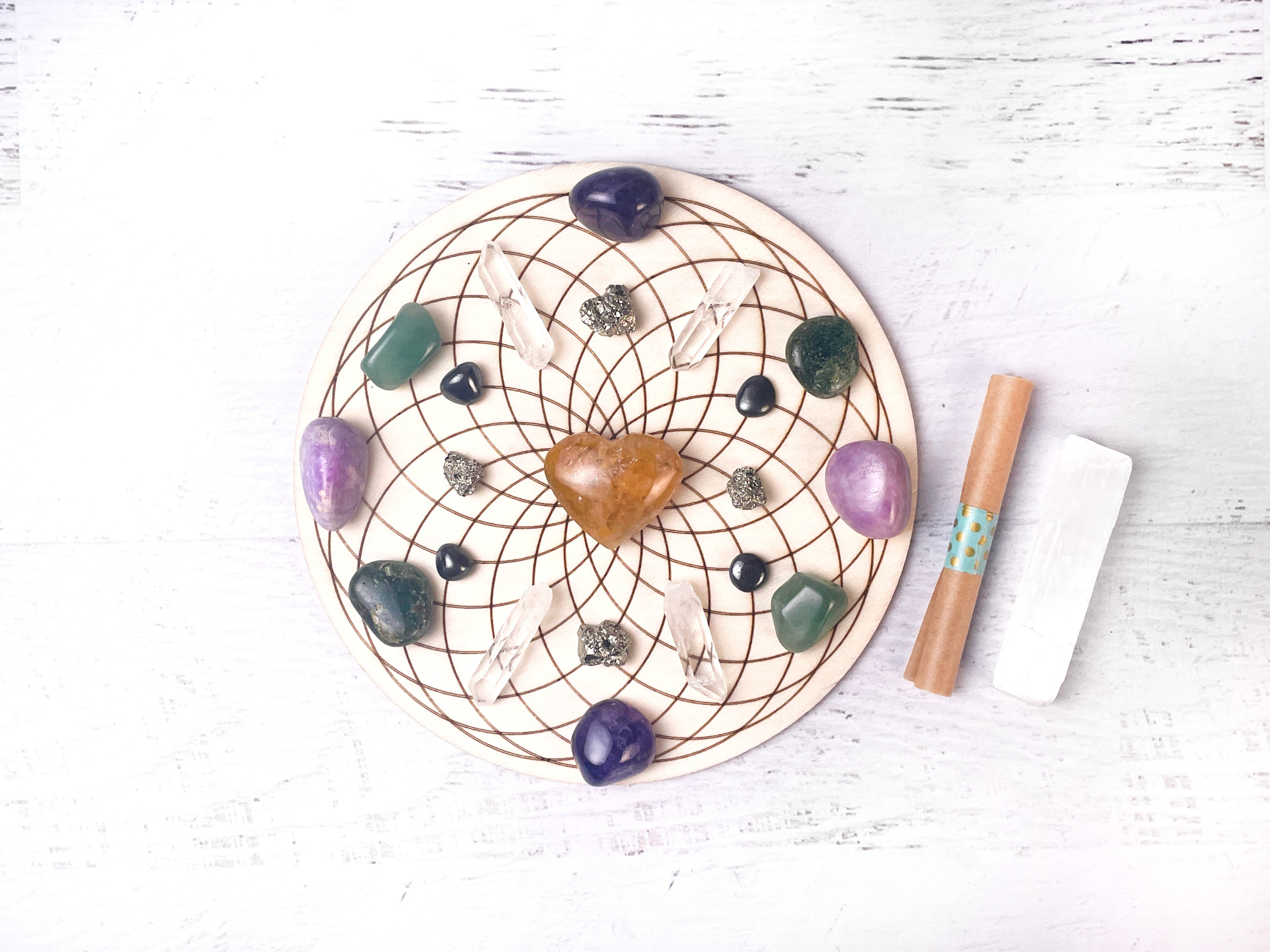 Abundancia y Prosperidad dinero Crystal Grid