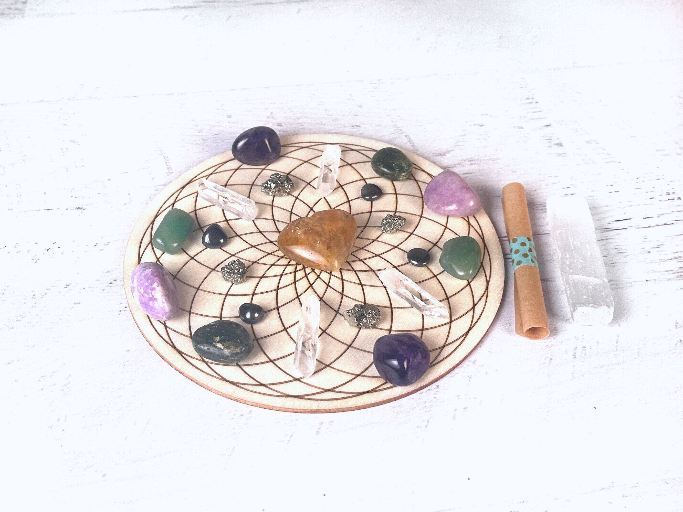 Abundancia y Prosperidad dinero Crystal Grid