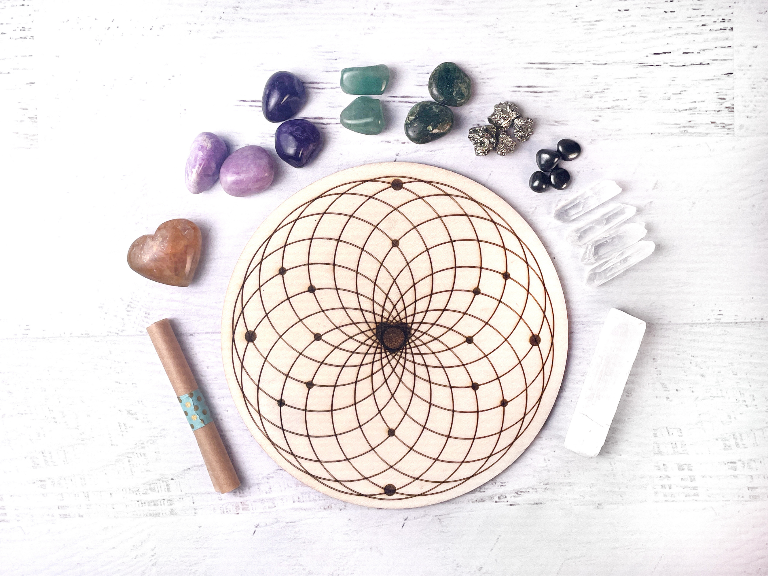 Abundancia y Prosperidad dinero Crystal Grid