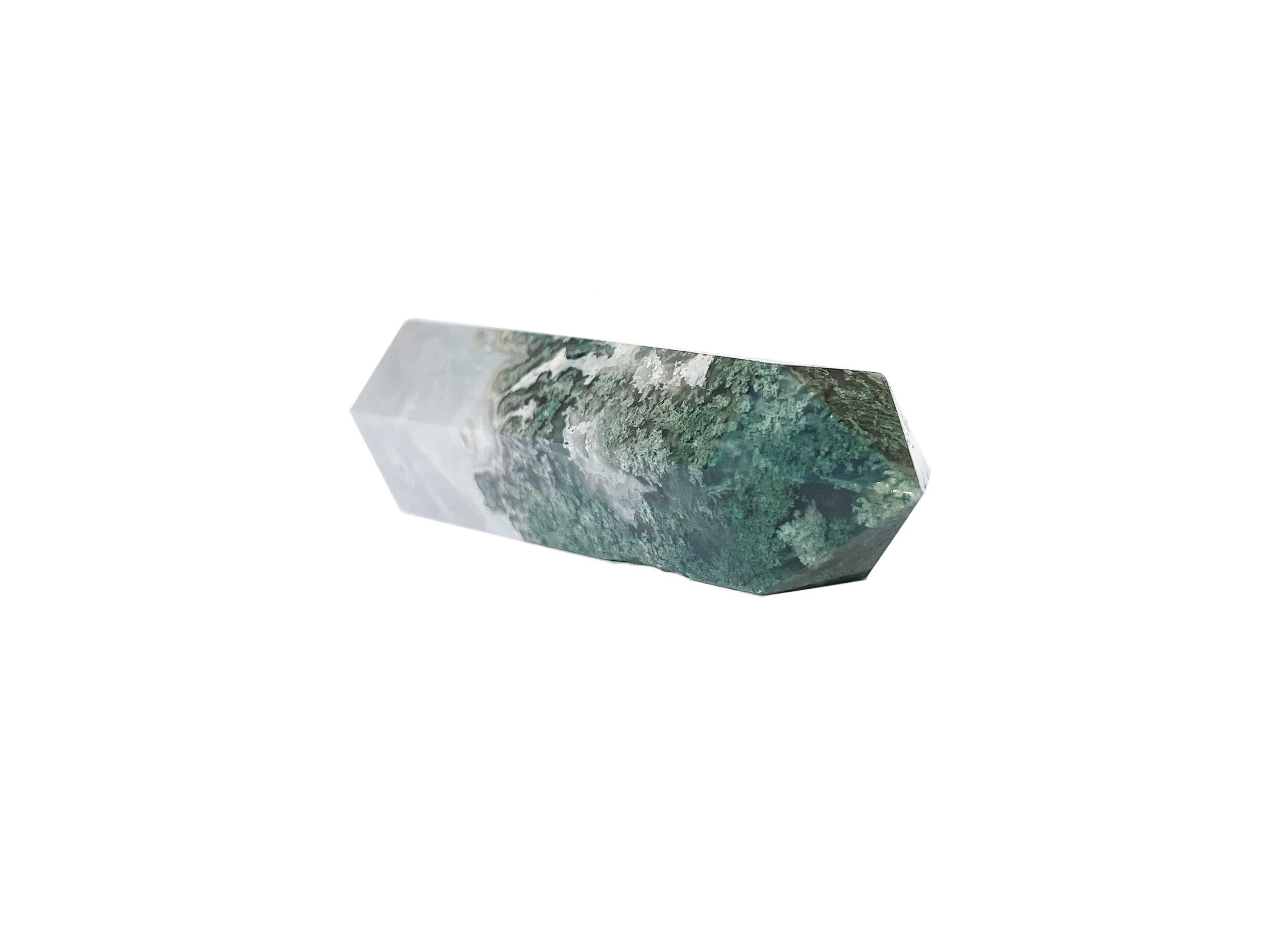 Buy Online Latest and Unique SOLD - Moss Agate Crystal Tower Point | Shop Best Spiritual Items - The Mystical Ritual