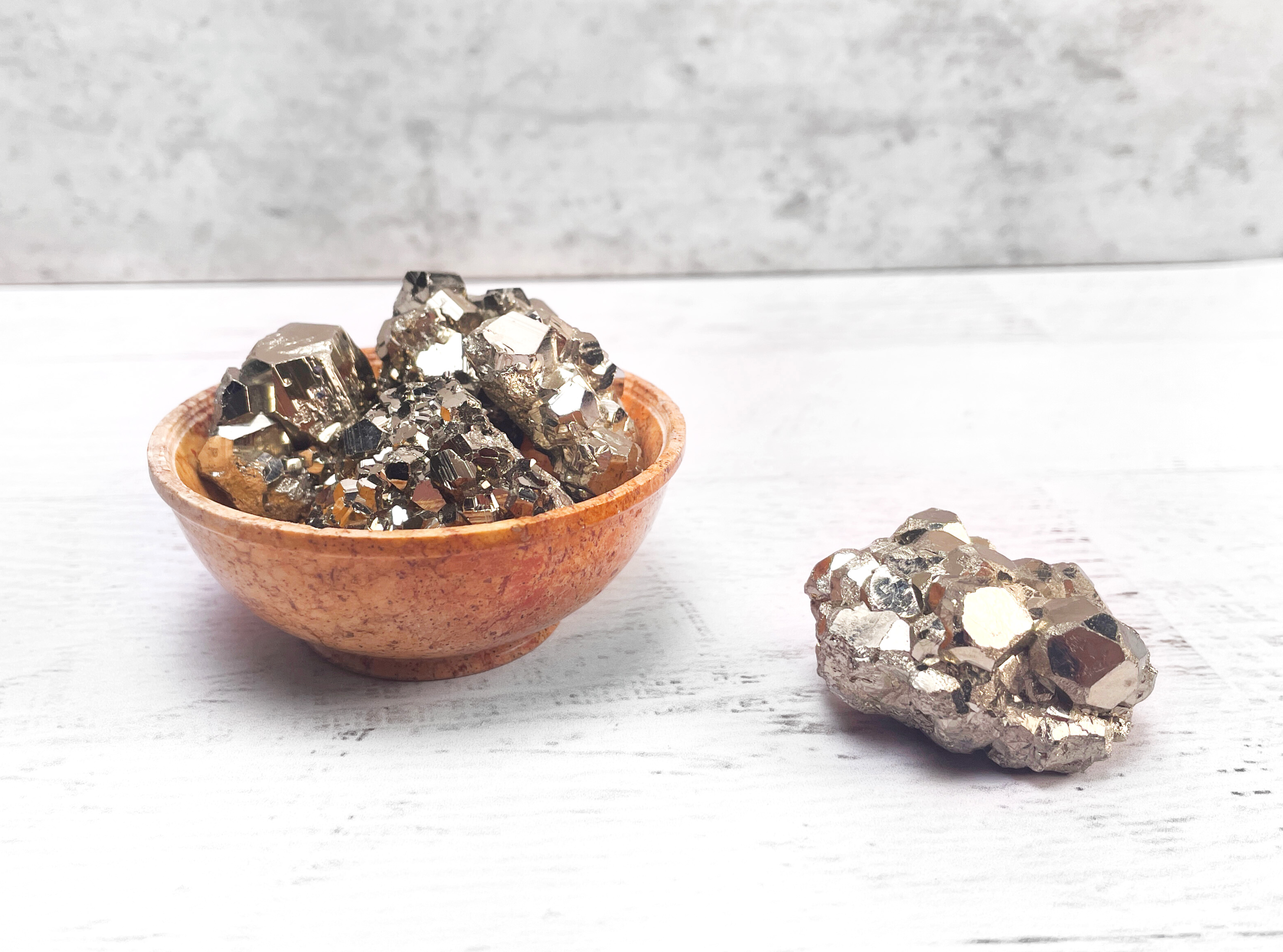 Buy Online Latest and Unique AAA Pyrite Crystal Clusters - Wealth, Luck, Abundance, "Fool's Gold" | Shop Best Spiritual Items - The Mystical Ritual