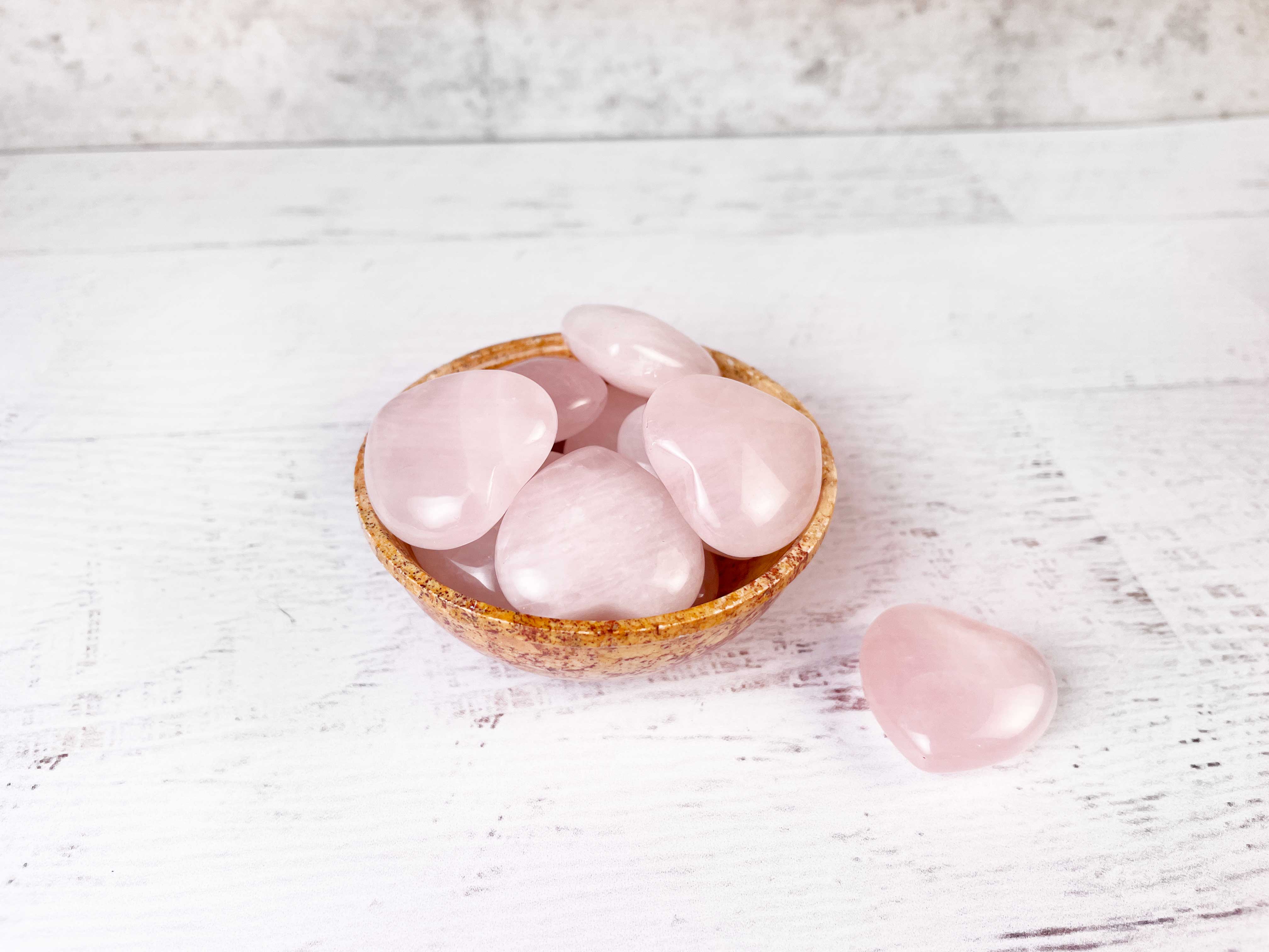 Buy Online Latest and Unique Tumbled Rose Quartz Heart - Love, Romance, Self-Love, Compassion | Shop Best Spiritual Items - The Mystical Ritual