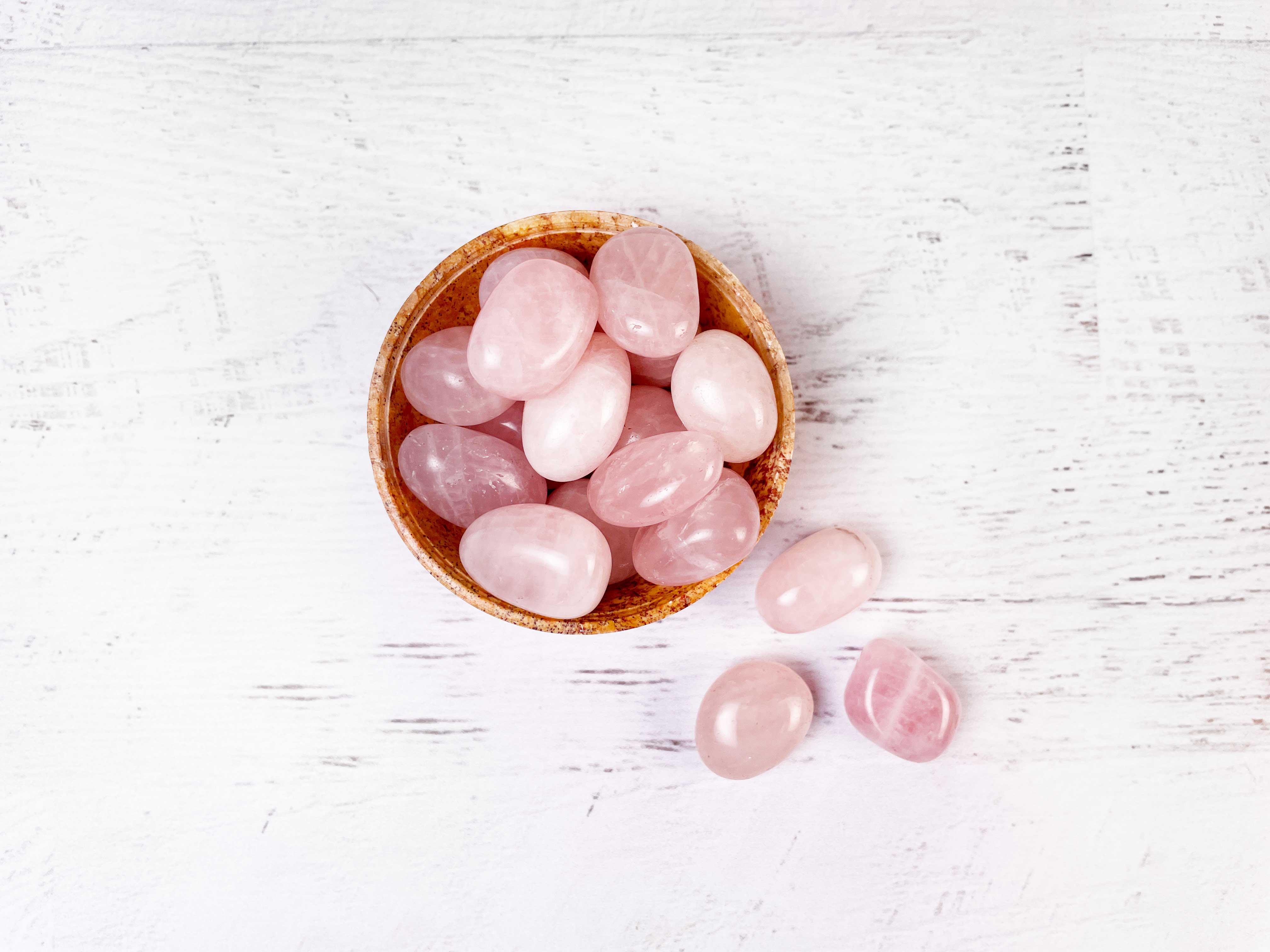 Buy Online Latest and Unique Tumbled Rose Quartz - Love, Romance, Self-Love, Compassion | Shop Best Spiritual Items - The Mystical Ritual