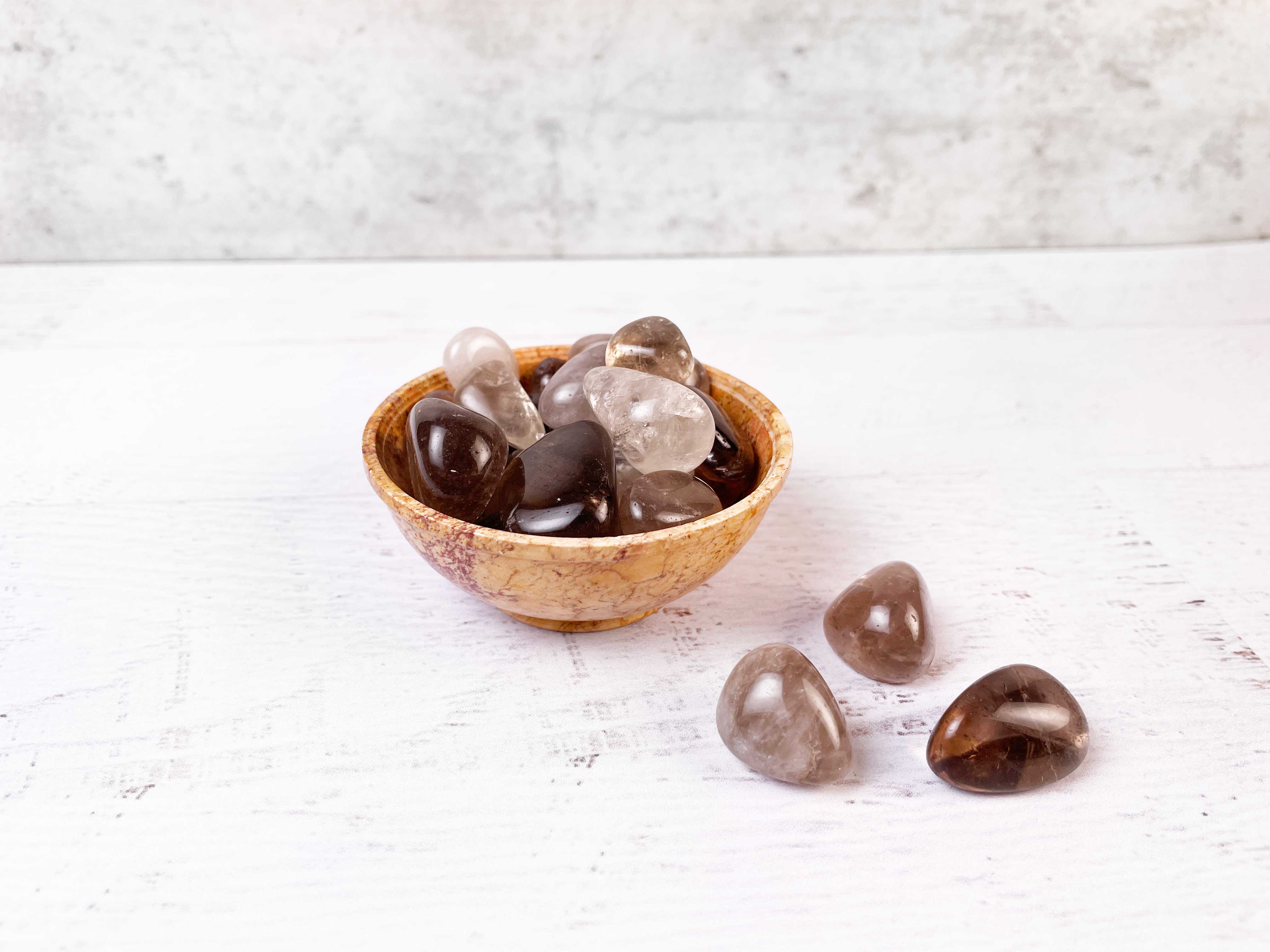 Buy Online Latest and Unique Tumbled Smoky Quartz - Manifestation, Grounding, Transmutation, Organization | Shop Best Spiritual Items - The Mystical Ritual