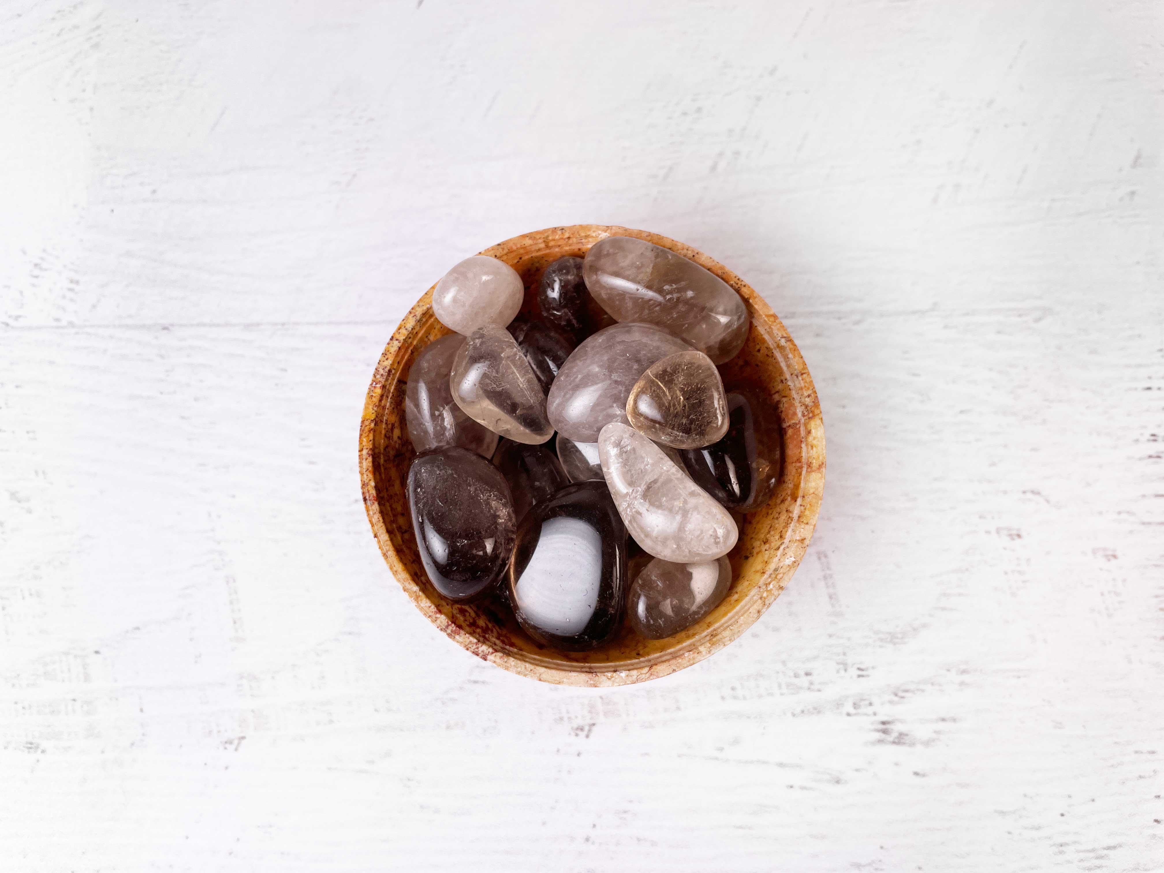 Buy Online Latest and Unique Tumbled Smoky Quartz - Manifestation, Grounding, Transmutation, Organization | Shop Best Spiritual Items - The Mystical Ritual