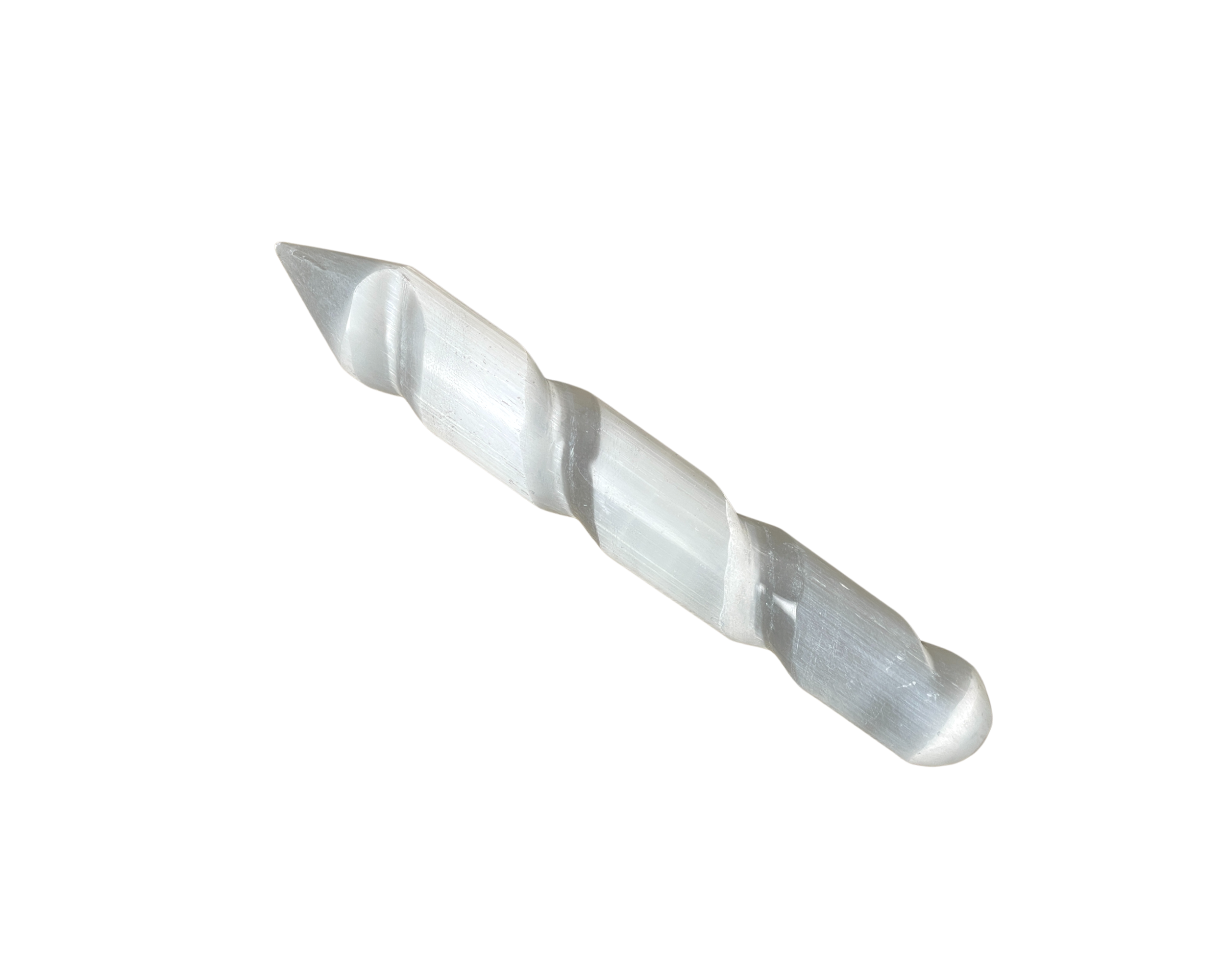 Buy Online Latest and Unique Spiral Selenite Crystal Wand (6 Inches) | Shop Best Spiritual Items - The Mystical Ritual