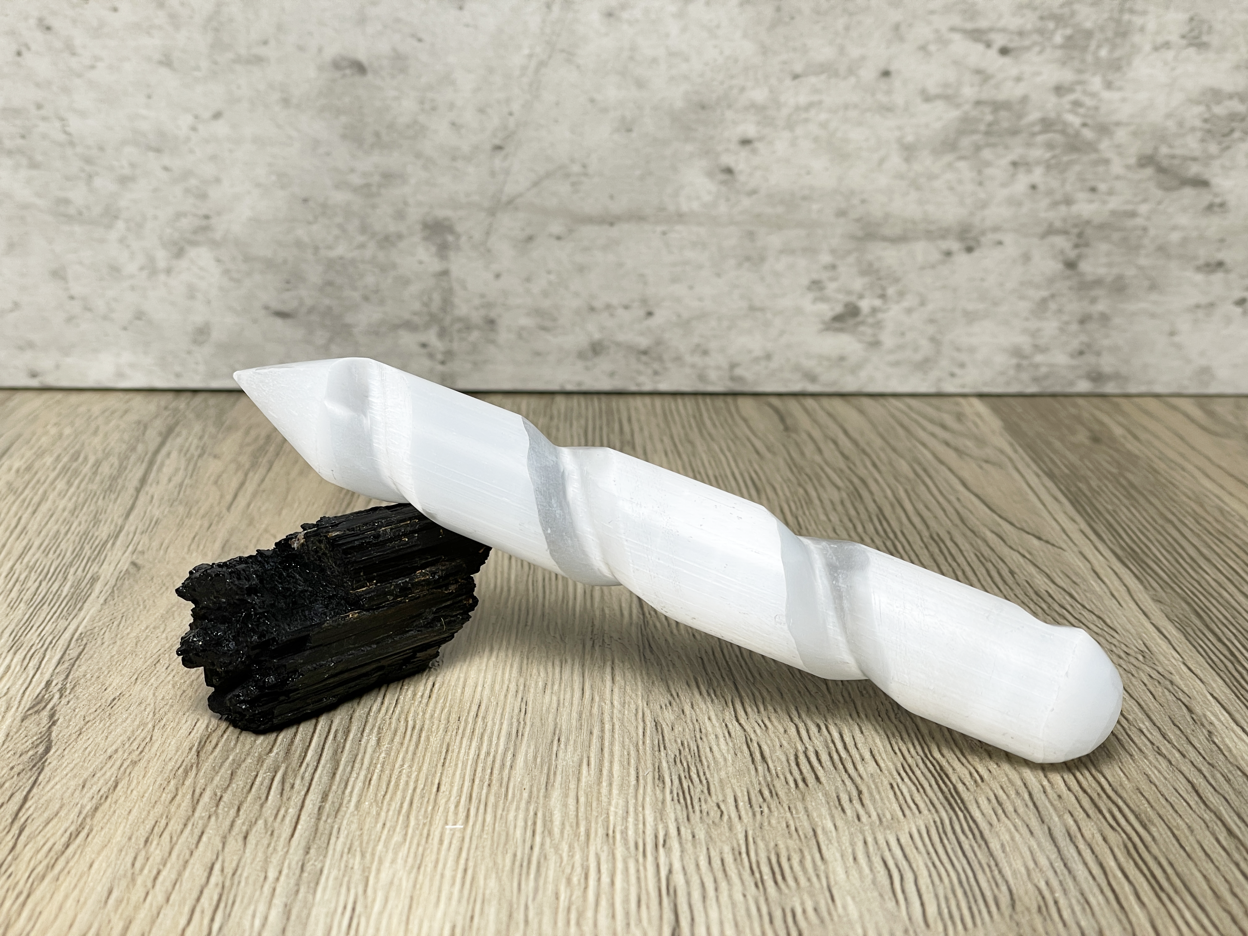 Buy Online Latest and Unique Spiral Selenite Crystal Wand (6 Inches) | Shop Best Spiritual Items - The Mystical Ritual