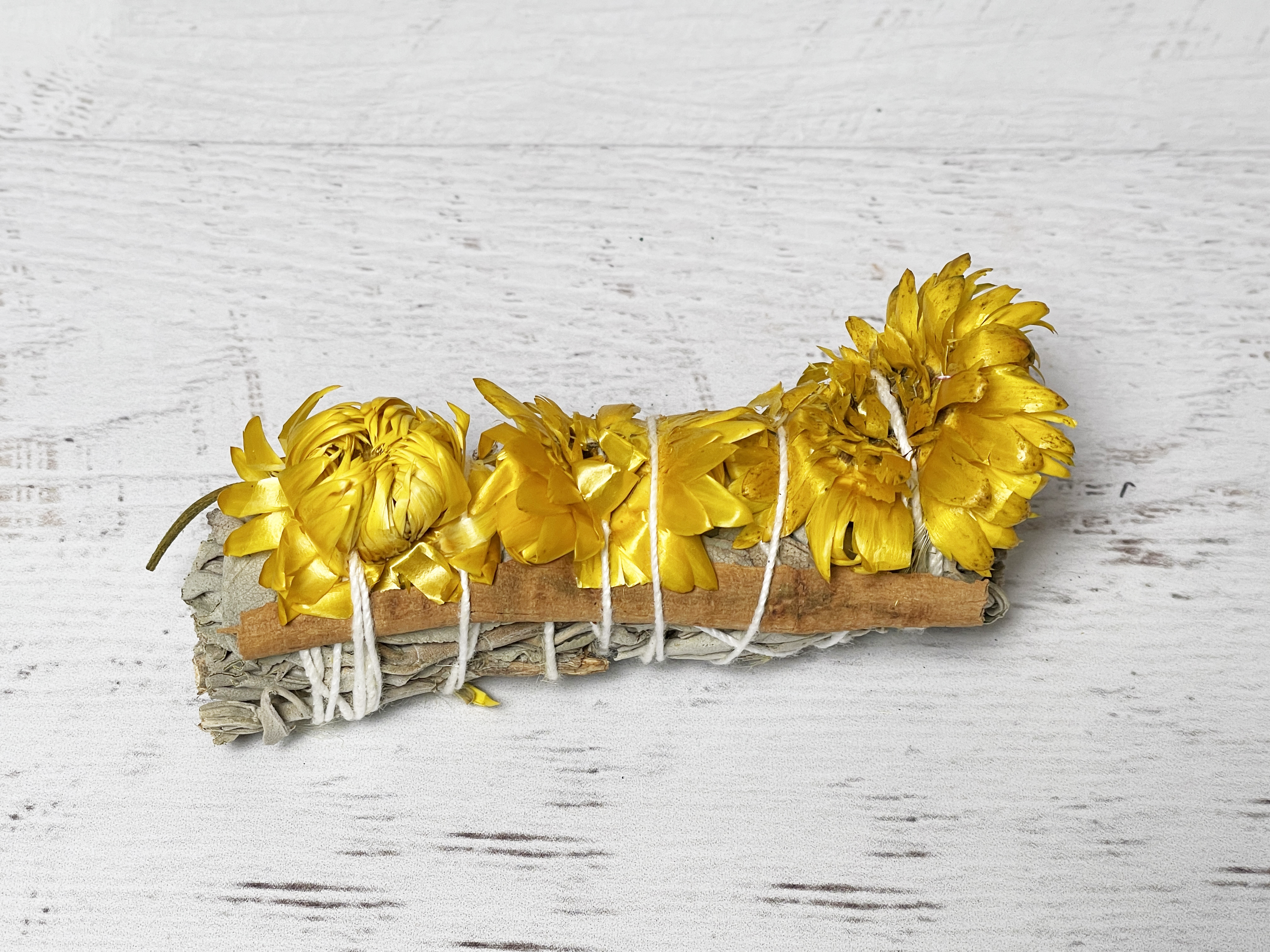 Buy Online Latest and Unique Sunflower White Sage Smudge Wand | Shop Best Spiritual Items - The Mystical Ritual
