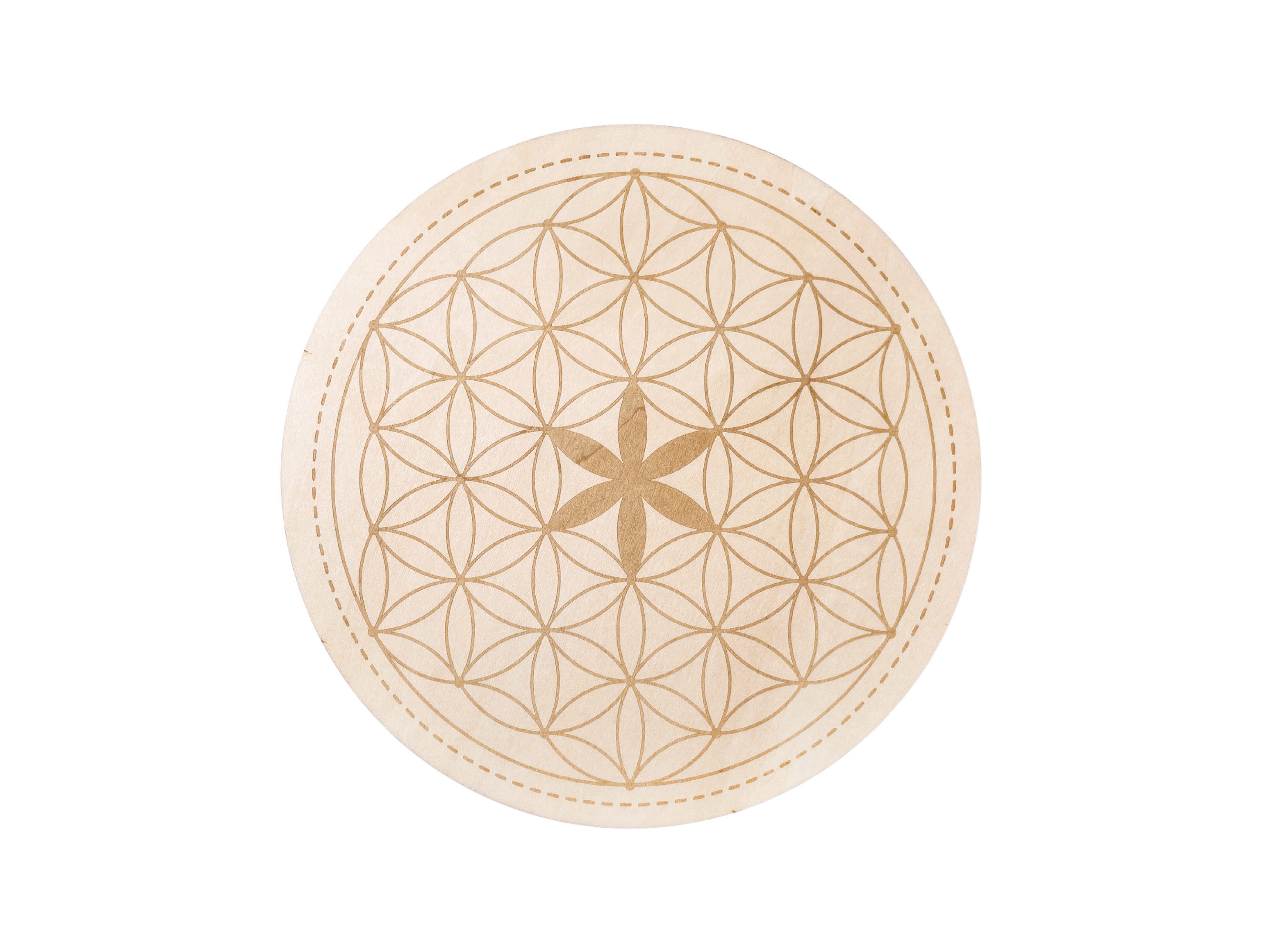 6" Flower of Life Crystal Wood Grid, The mystical ritual sacred geometry grid