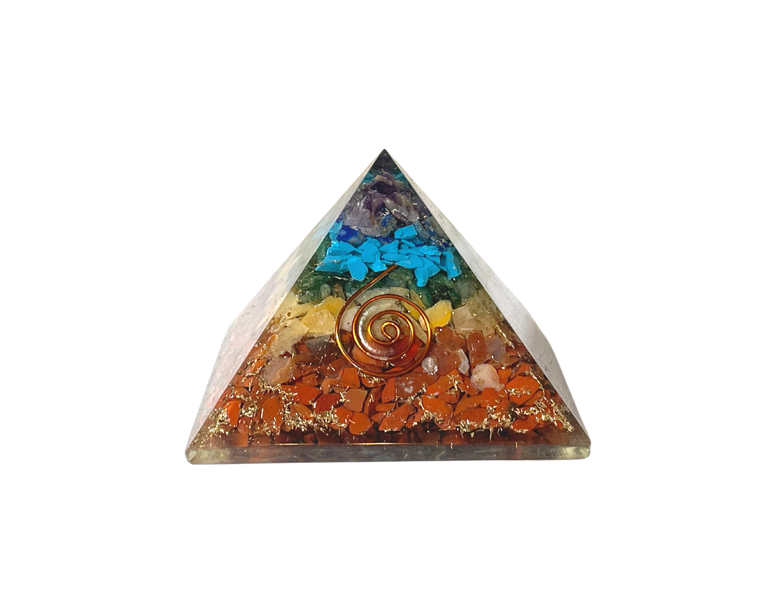 Buy Online Latest and Unique 7 Chakra Orgonite Pyramid | Shop Best Spiritual Items - The Mystical Ritual