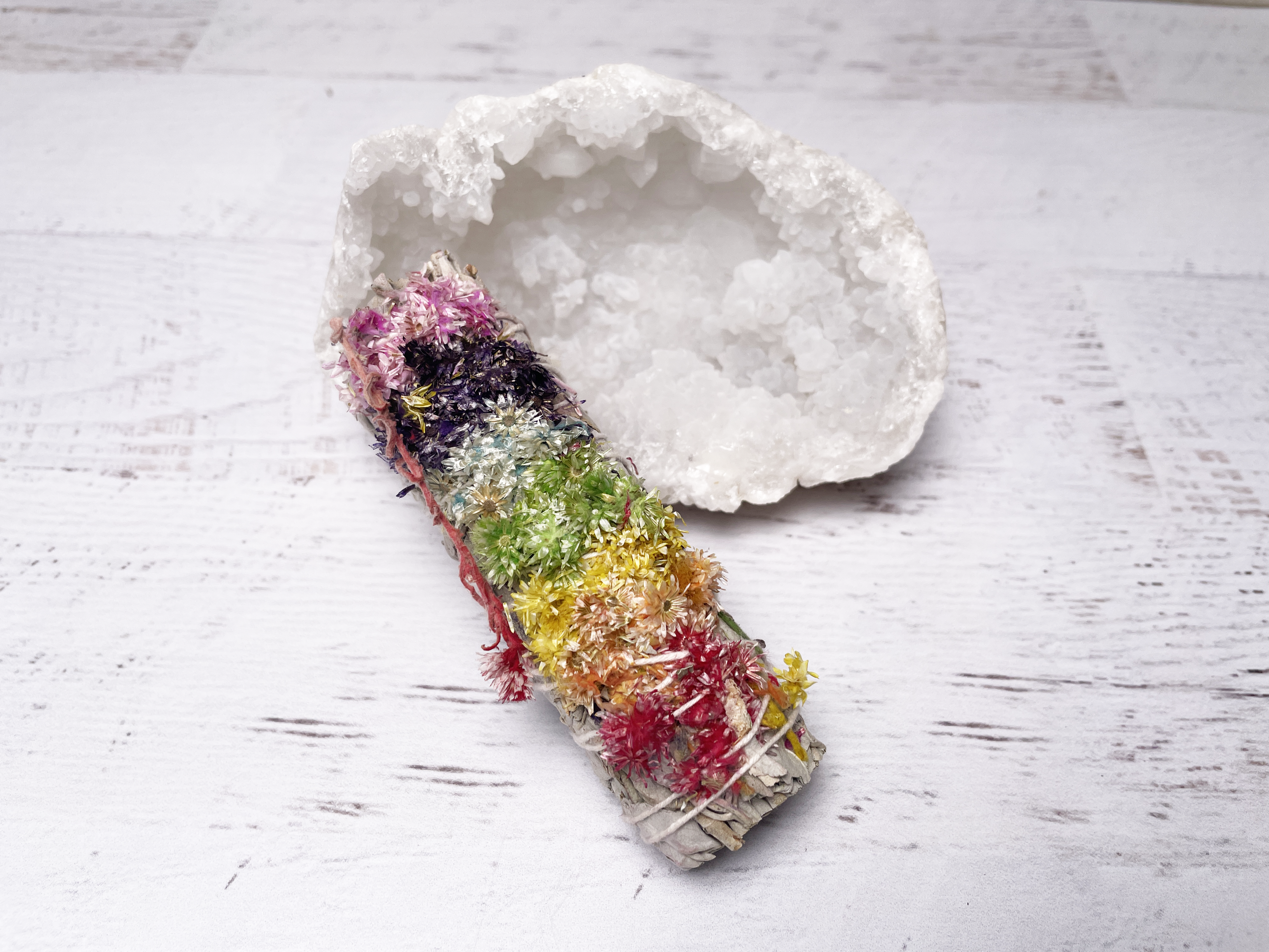 Buy Online Latest and Unique 7 Chakra White Sage Smudge Wand | Shop Best Spiritual Items - The Mystical Ritual